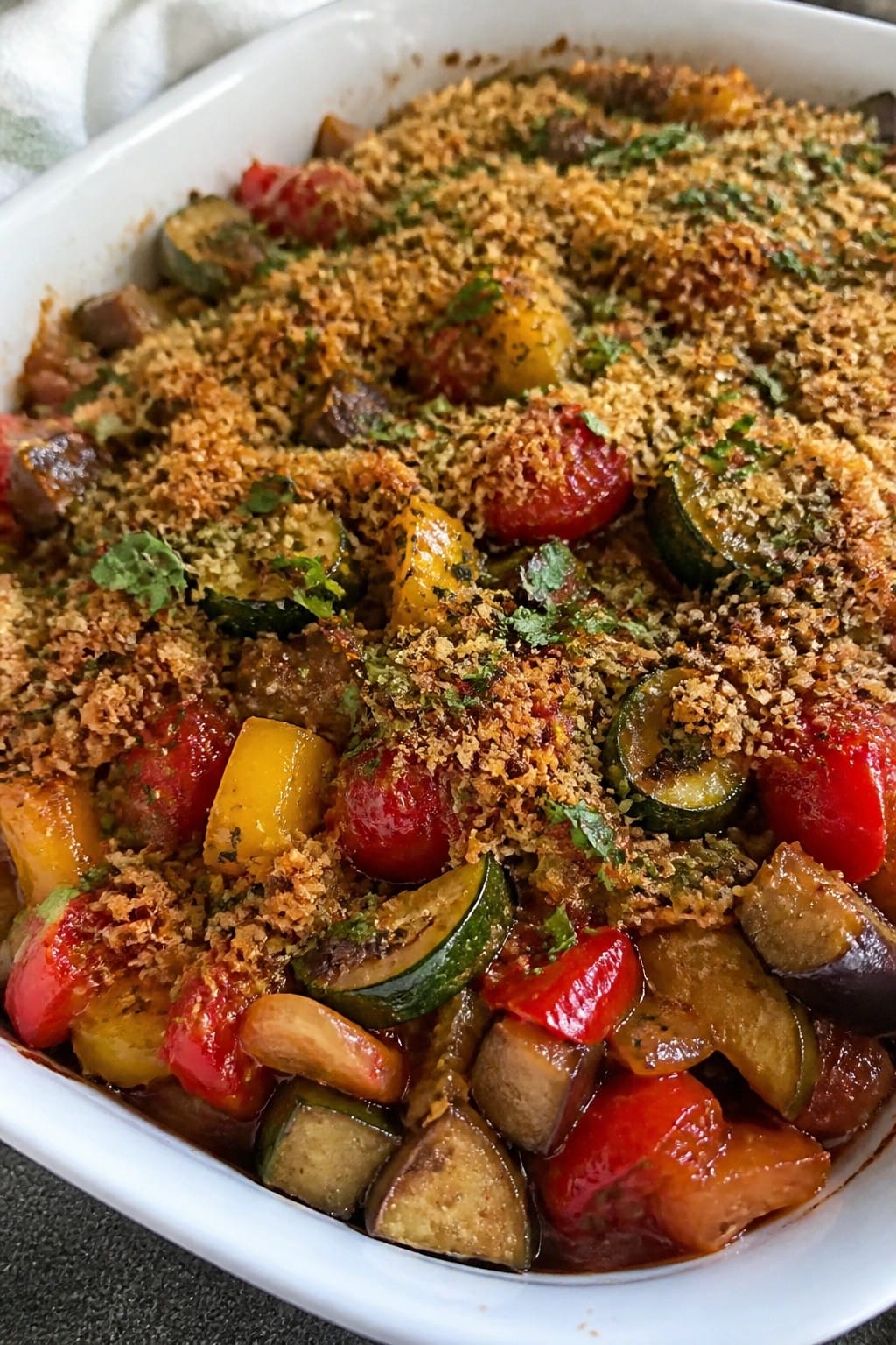 Ratatouille with Herbed Breadcrumb Topping