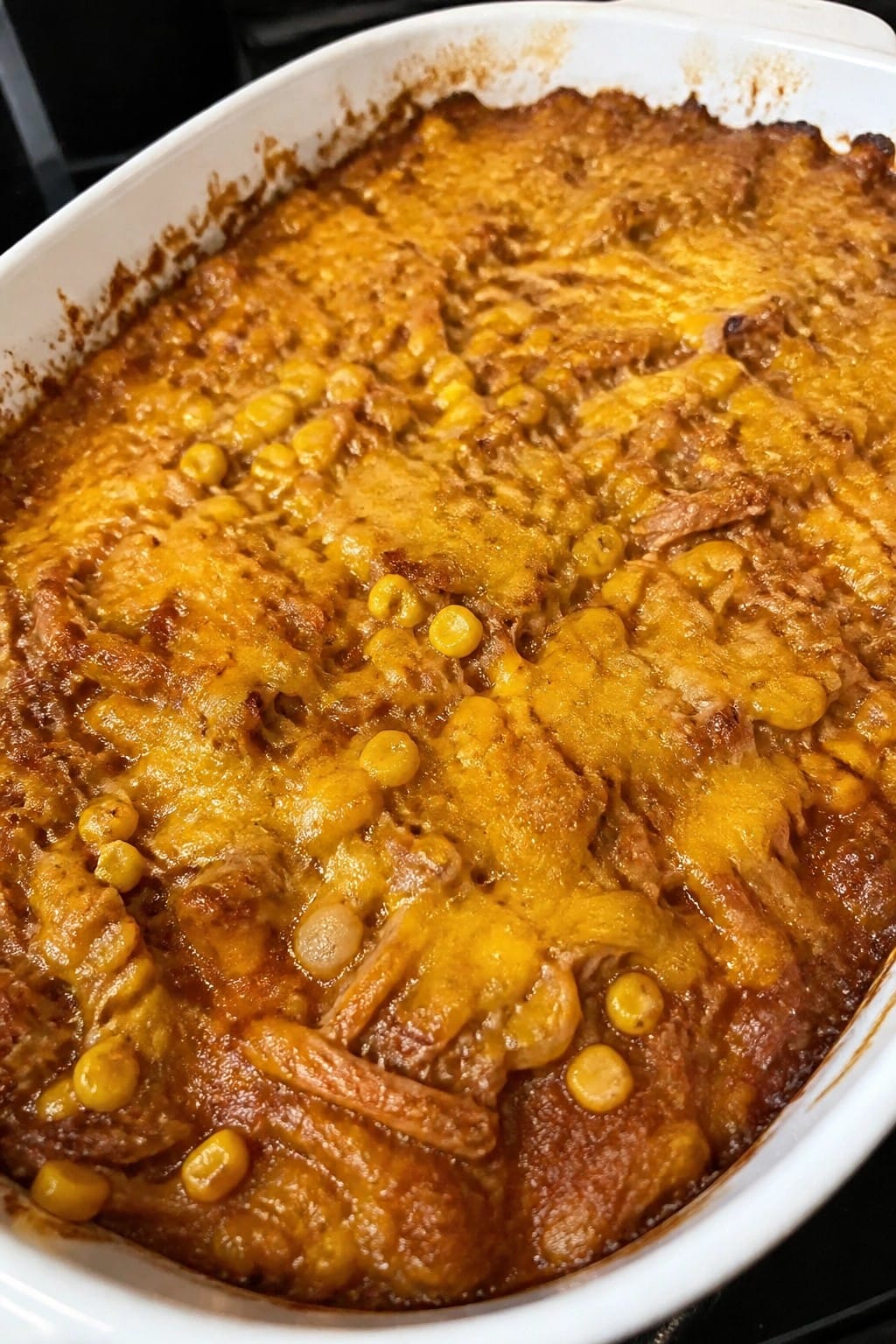Barbecue Pulled Pork and Sweet Corn Casserole