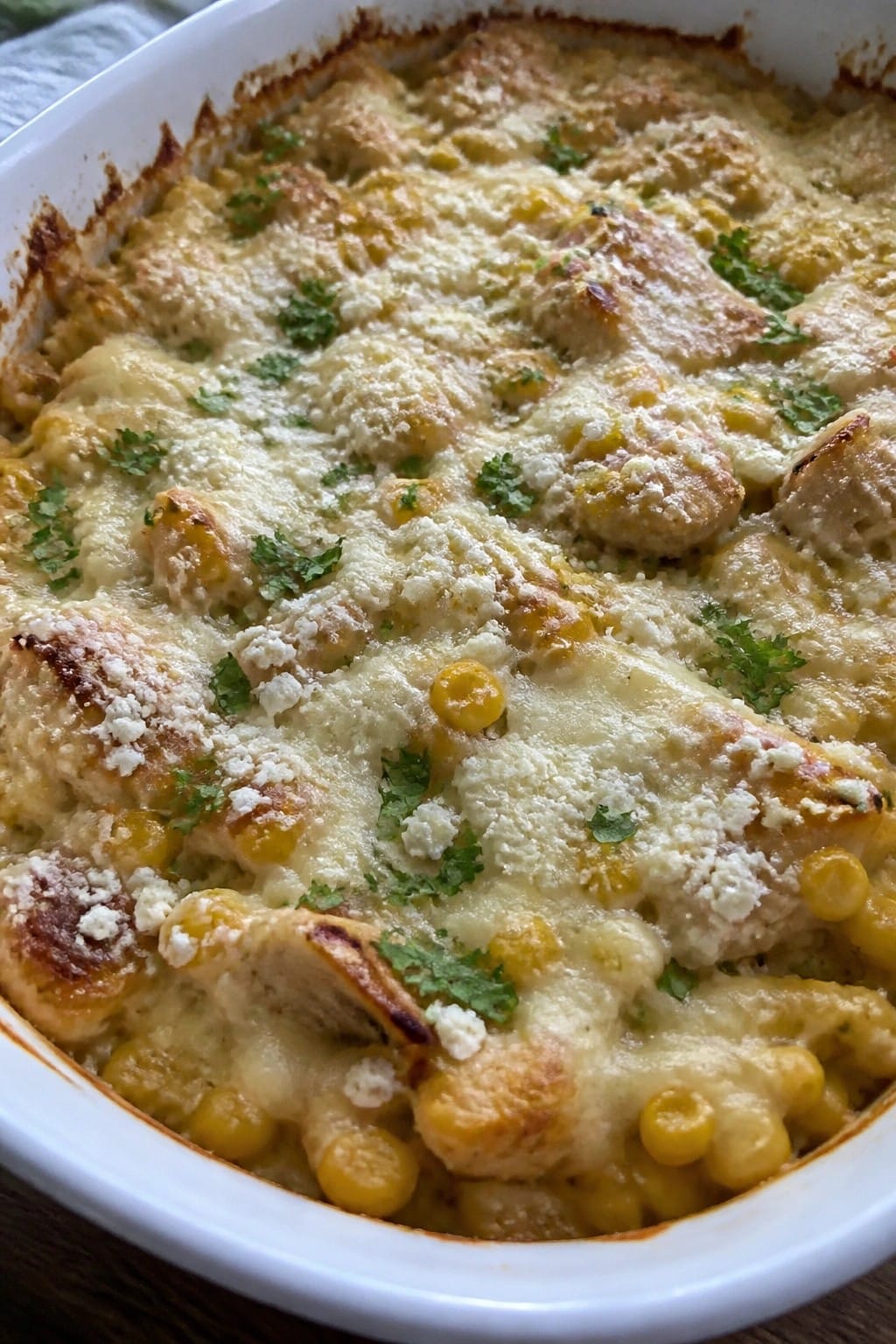 Mexican Street Corn and Grilled Chicken Casserole