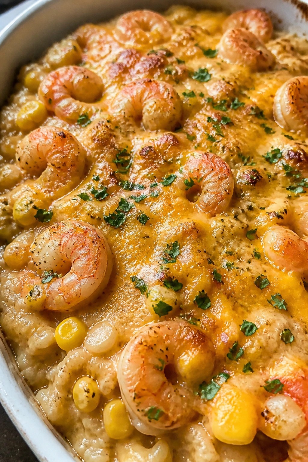 Spicy Cajun Shrimp and Corn Casserole