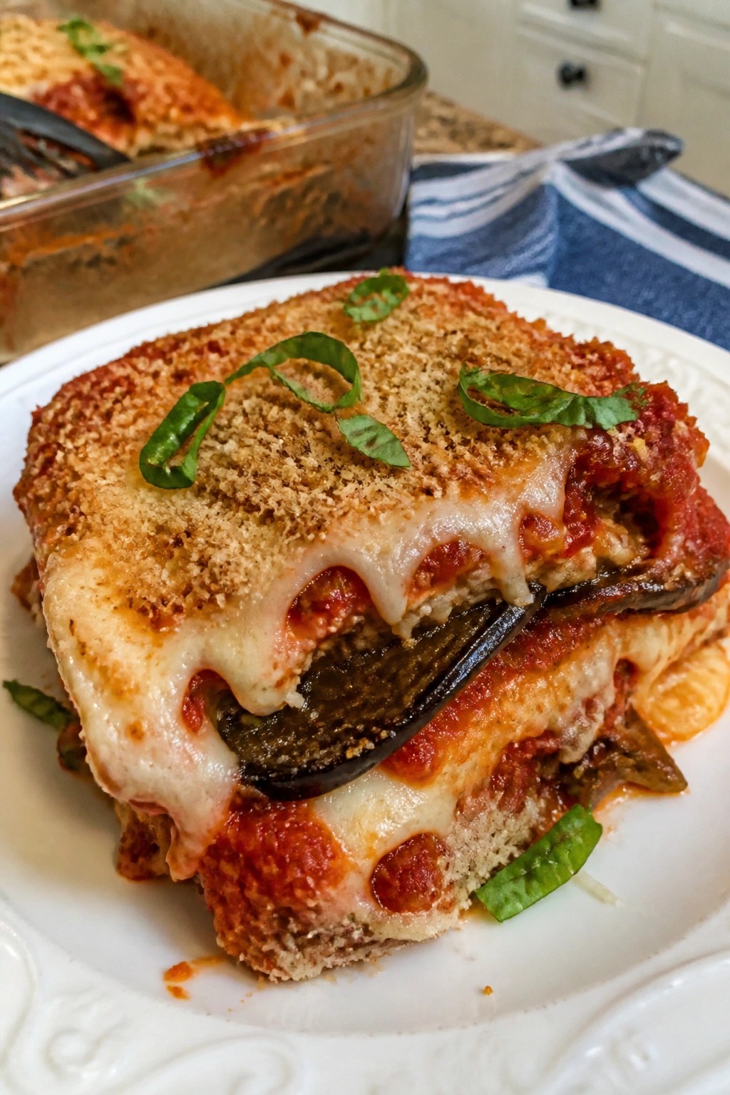 Eggplant Parmesan Layered Casserole