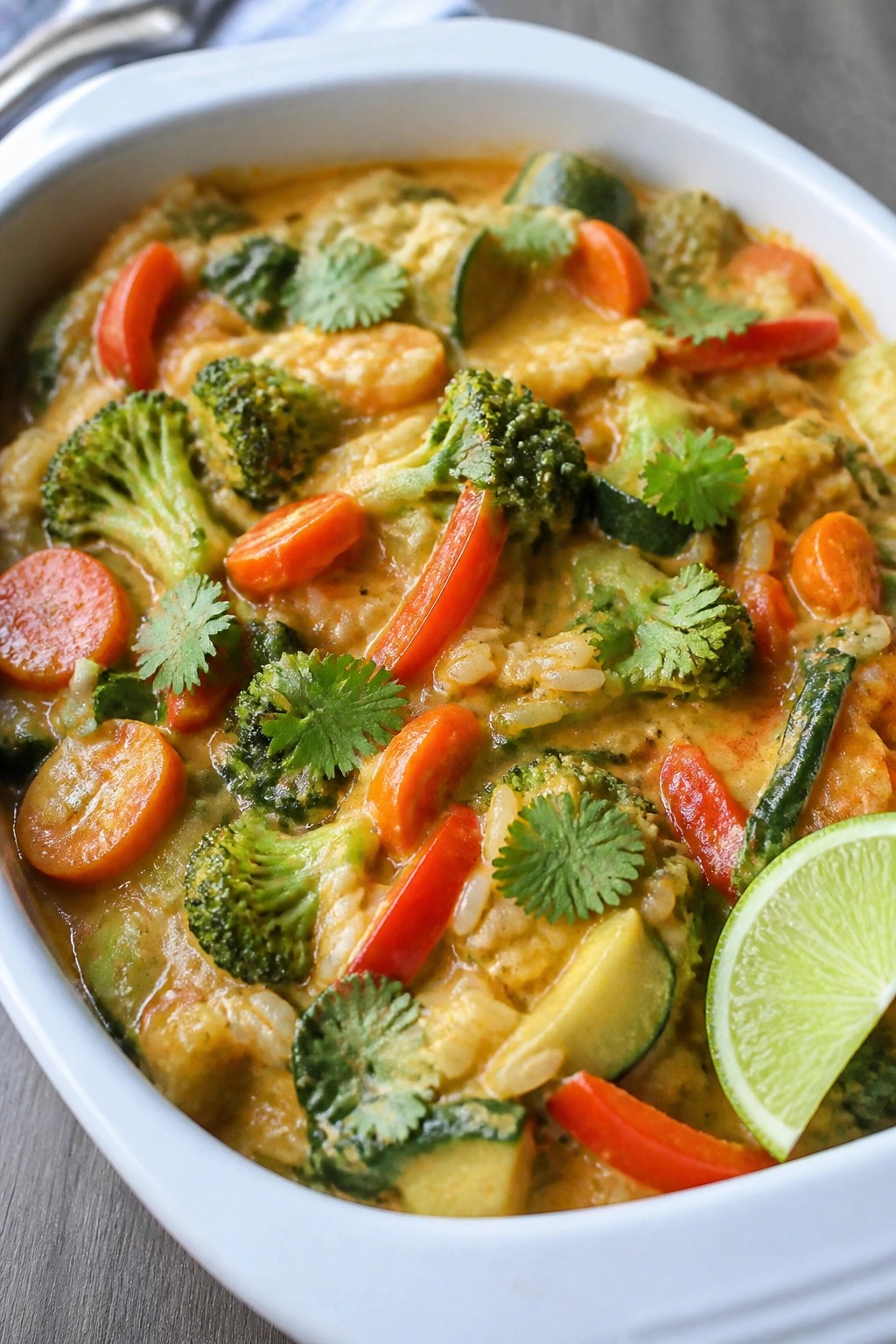 Thai Coconut Curry Vegetable Casserole