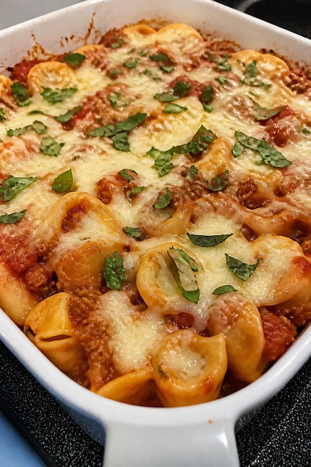 Fresh Basil Turkey Tortellini Casserole