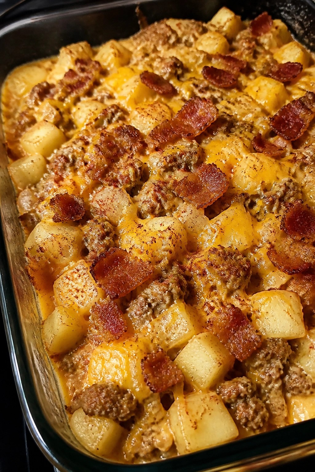 Loaded Potato Sausage and Bacon Casserole