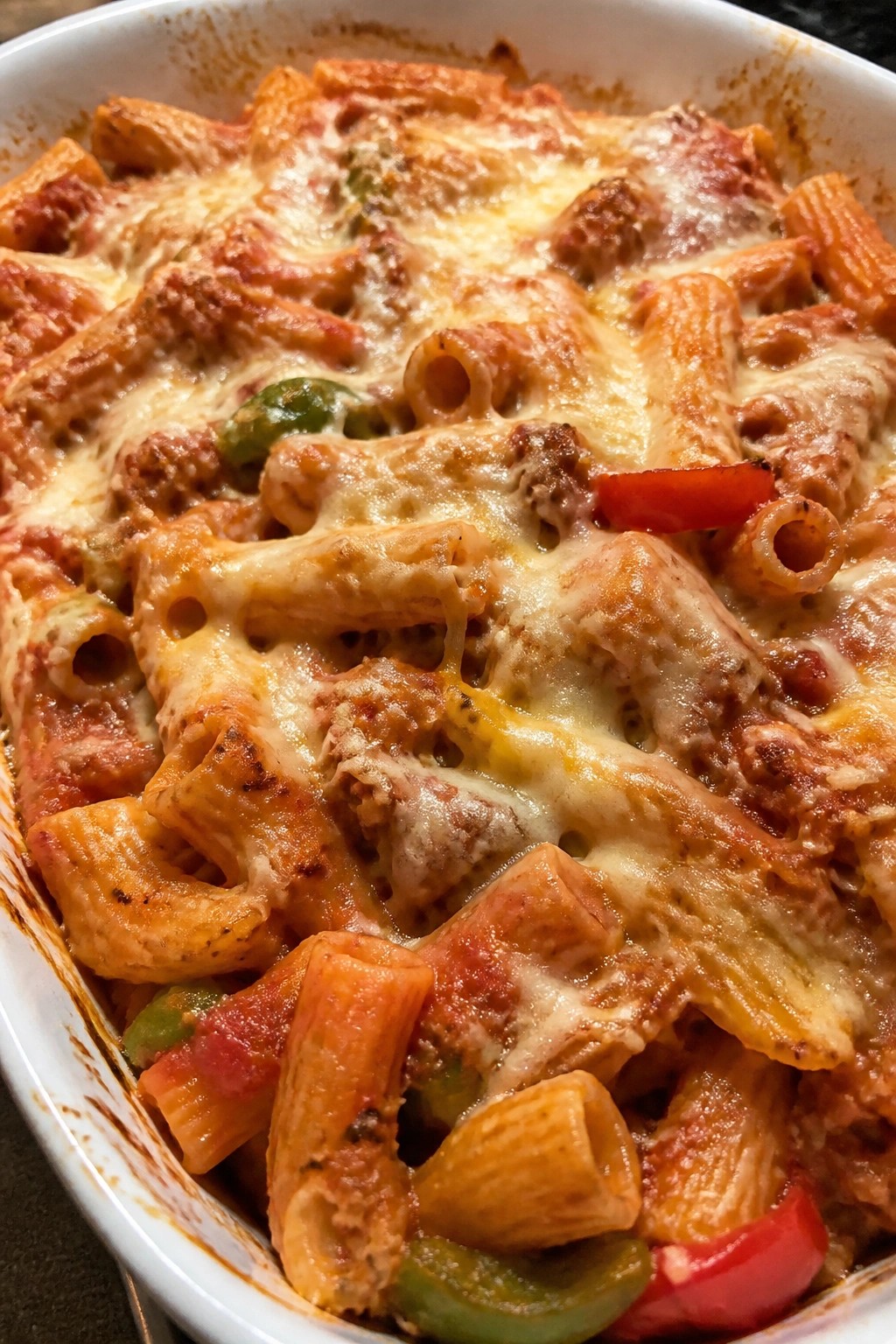 Italian Sausage and Pepper Rigatoni Casserole