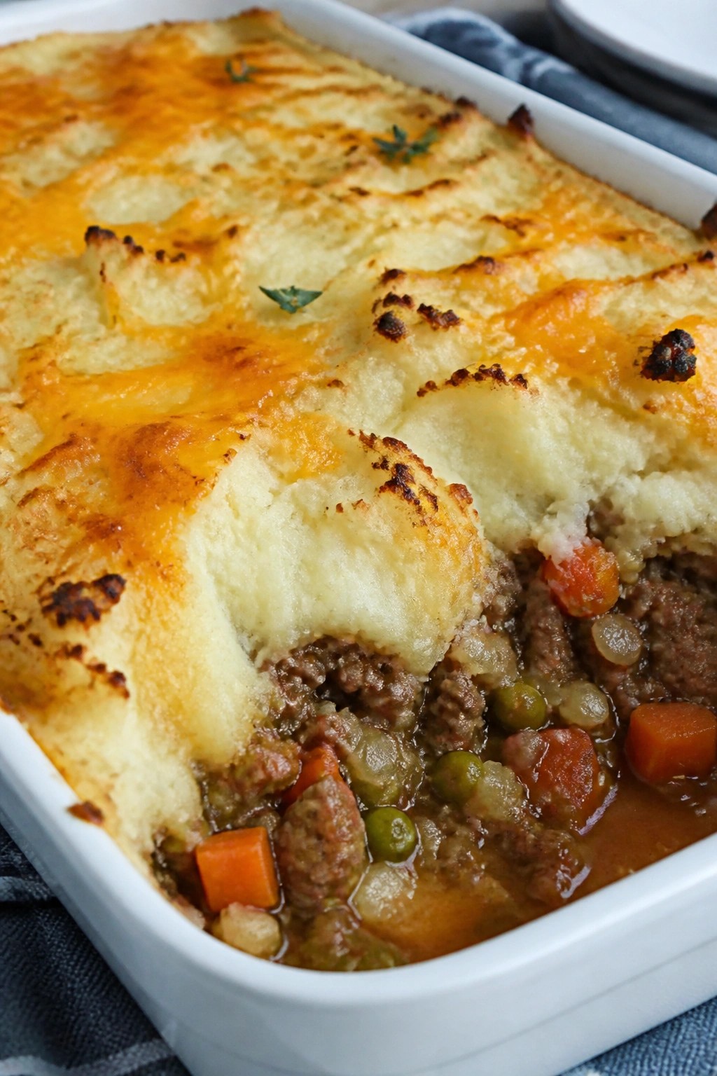 Shepherd’s Pie Casserole with Ground Lamb and Mashed Potatoes