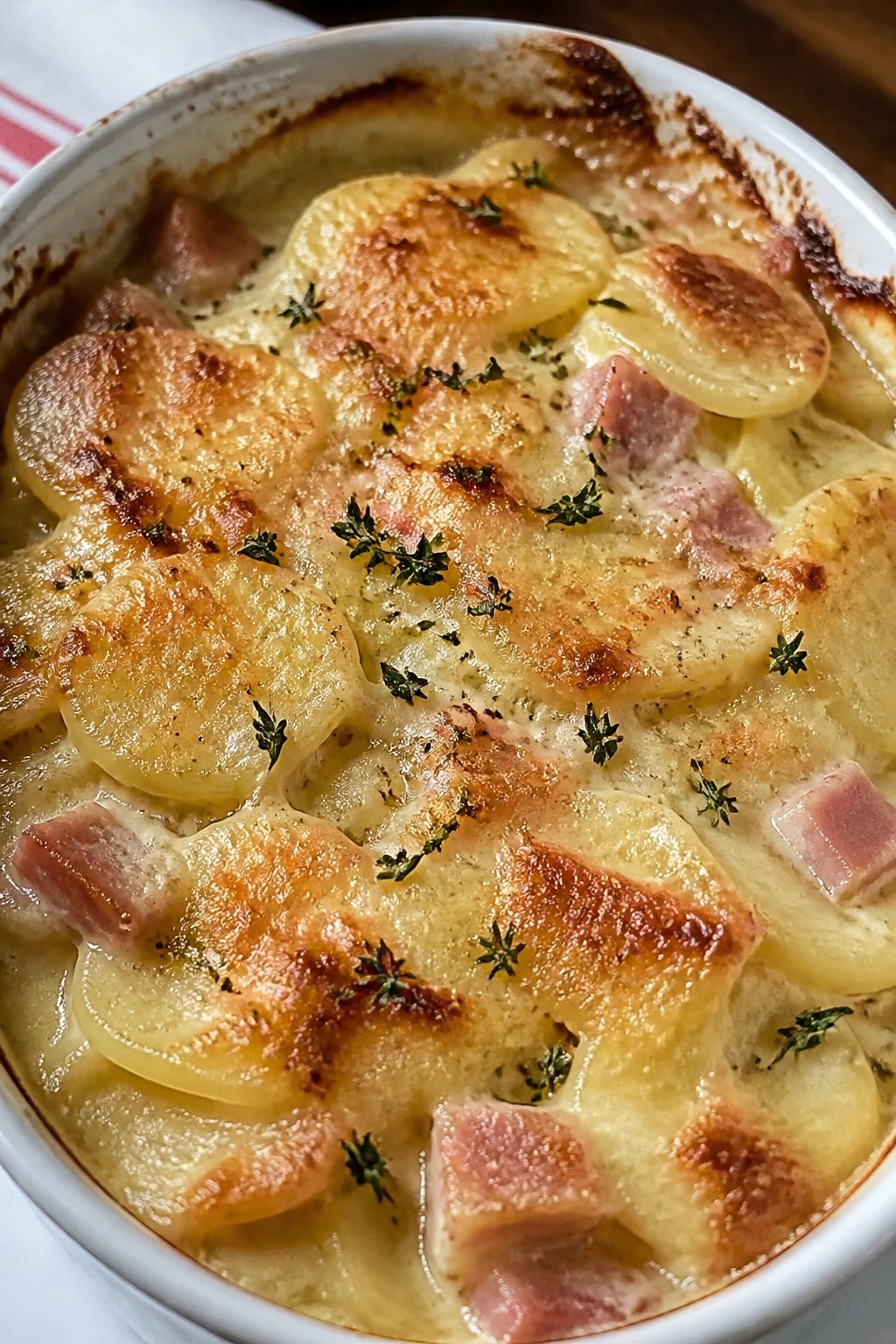 Savory Ham Potato Gratin with Thyme