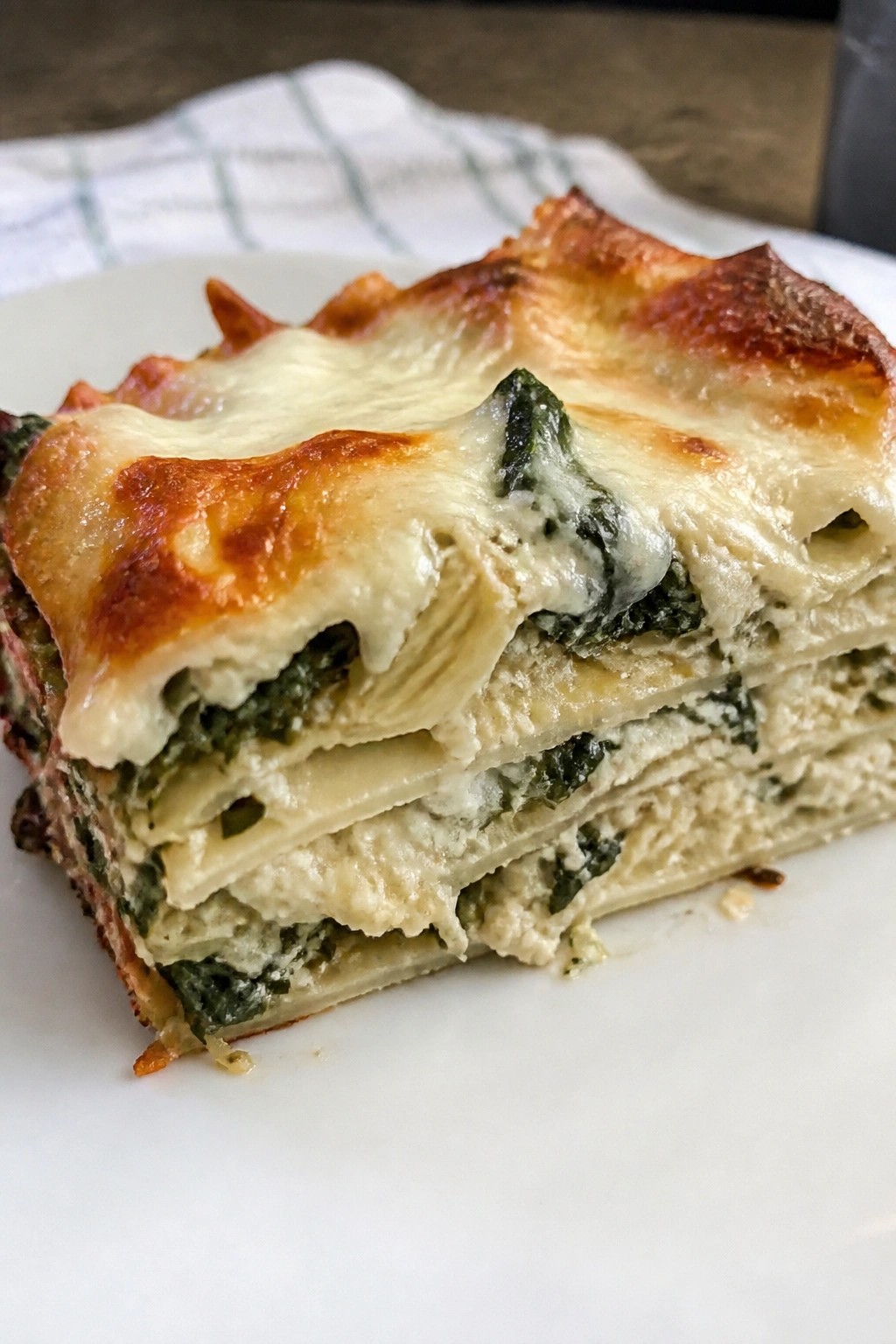 Vegetarian Spinach Artichoke Lasagna Casserole