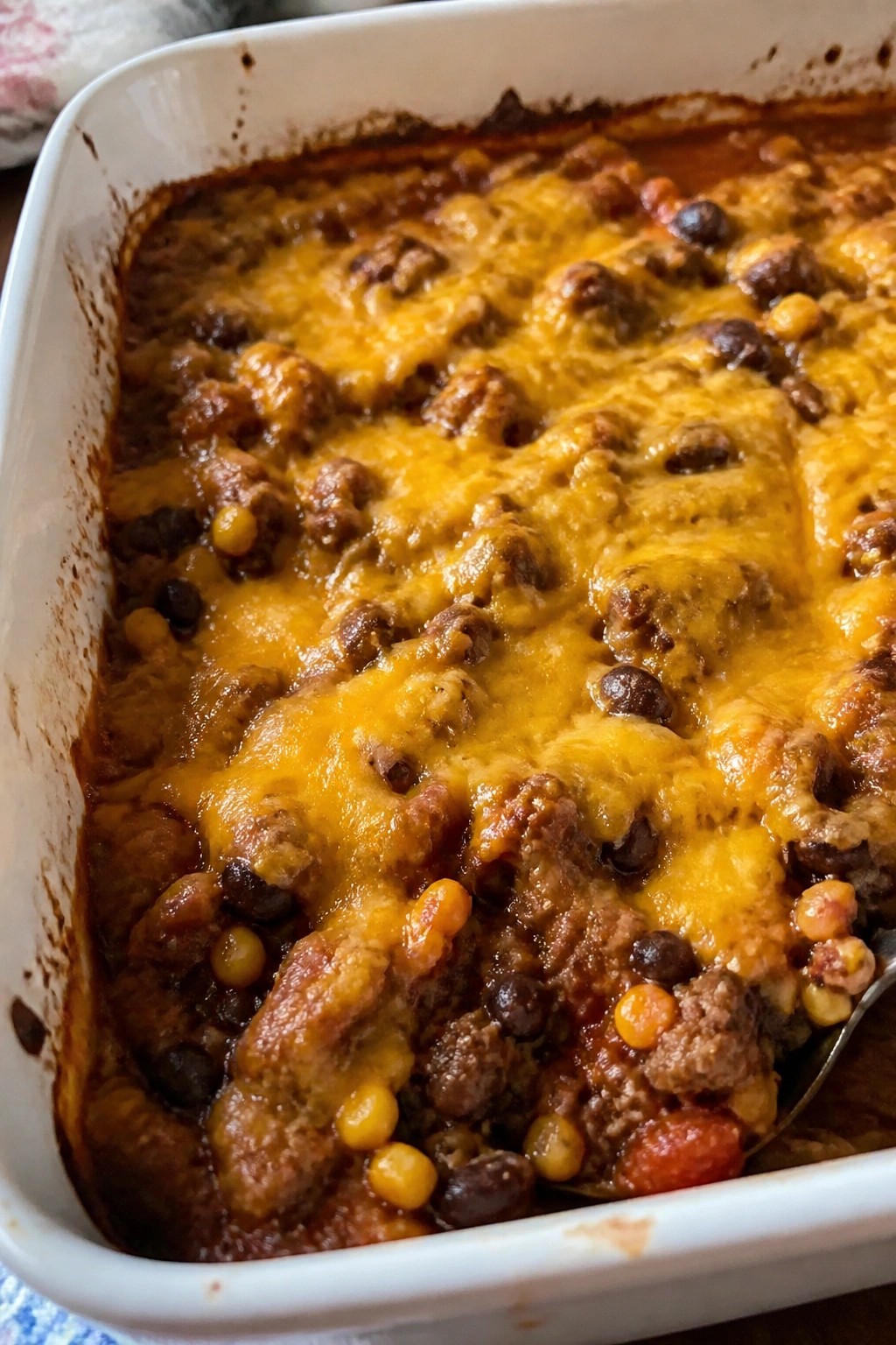 Southwestern Beef Chili Casserole