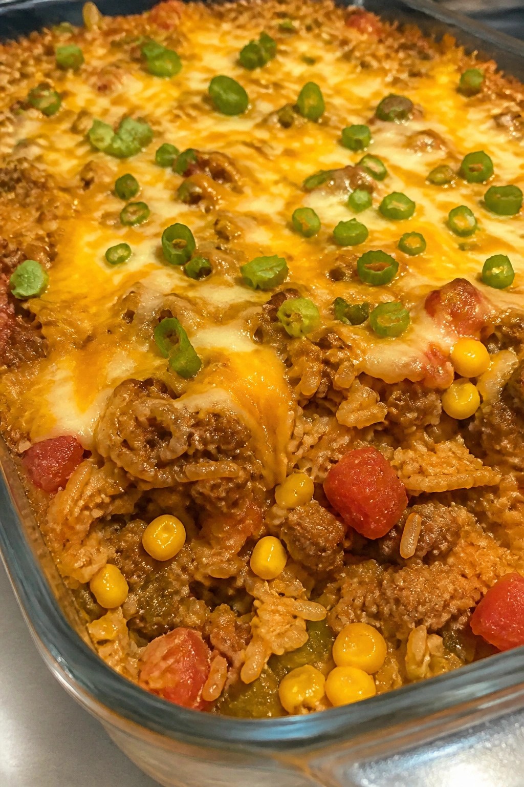 Taco Beef and Rice Casserole