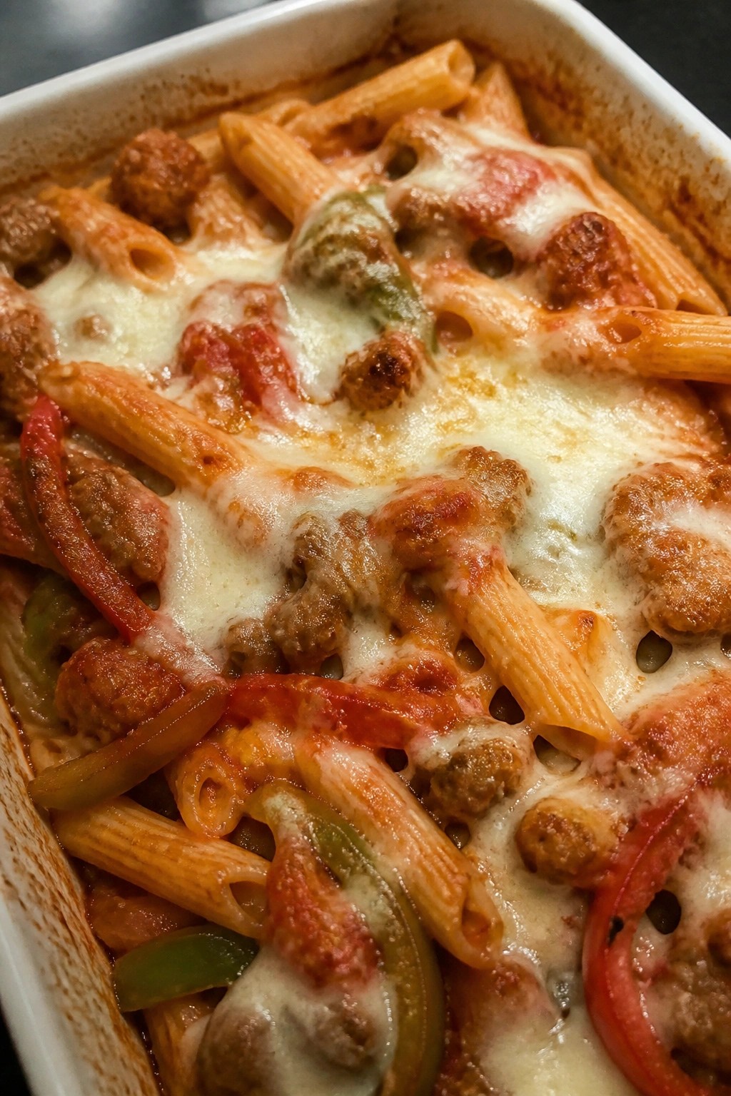 Italian Sausage and Pepper Penne Bake
