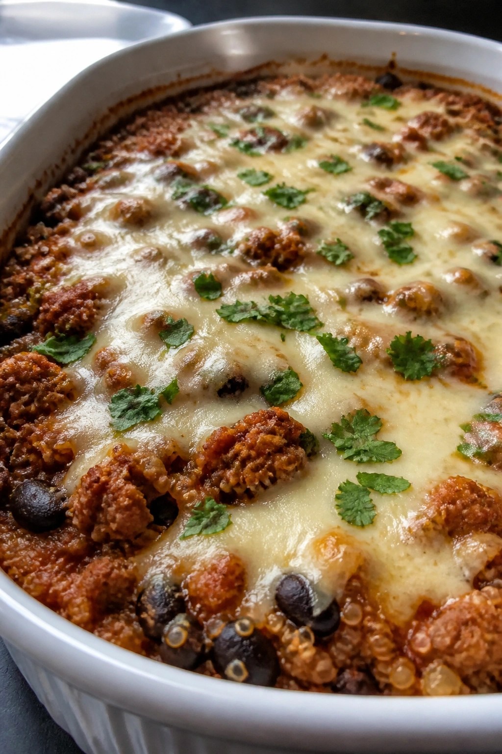Spicy Chorizo Black Bean Quinoa Casserole