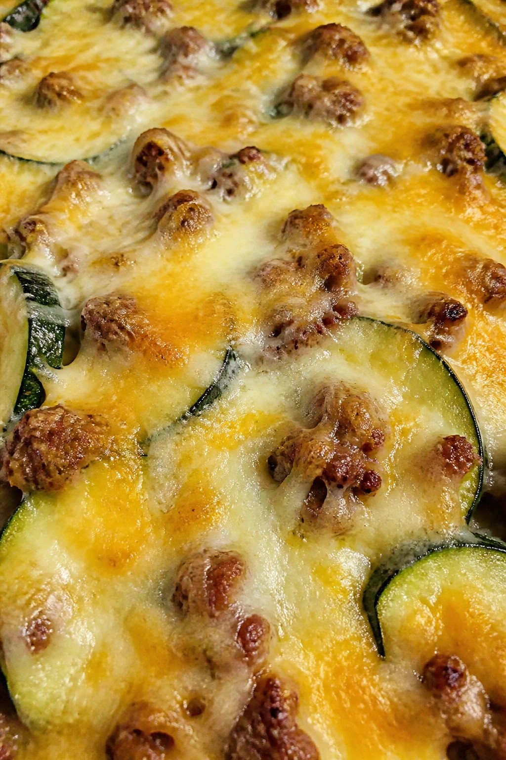 Three-Cheese Zucchini and Sausage Casserole