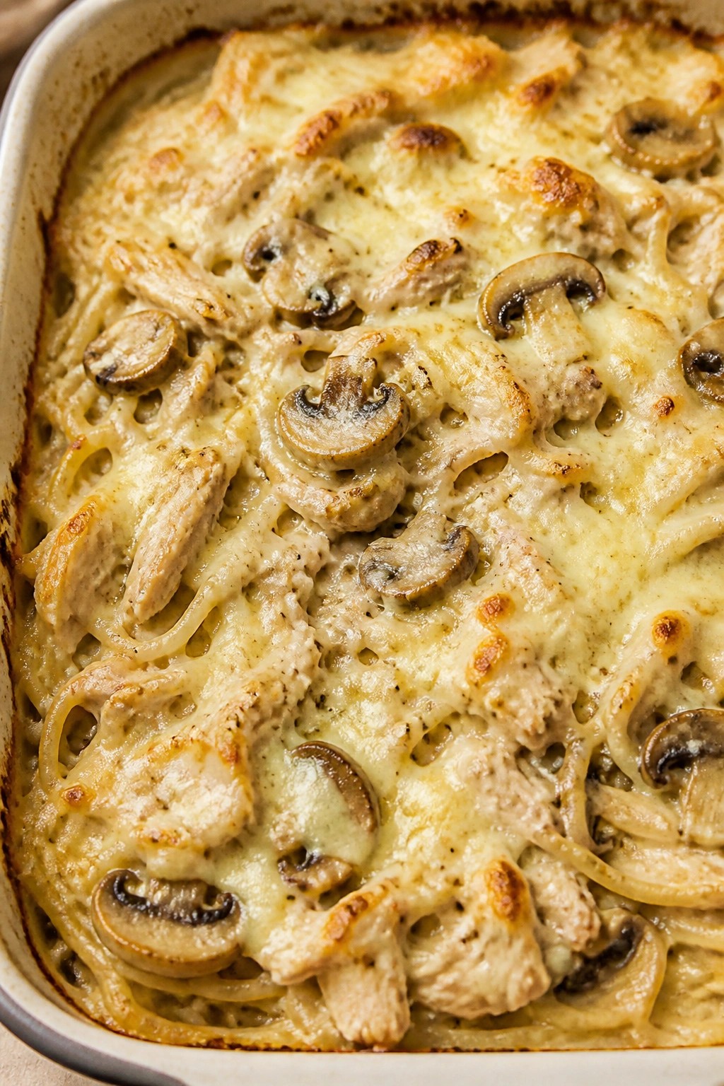 Turkey Tetrazzini Mushroom Casserole