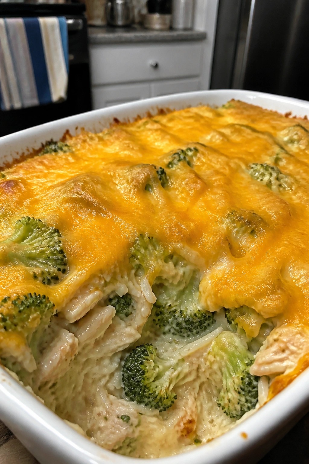 Cheesy Chicken Broccoli Rice Casserole