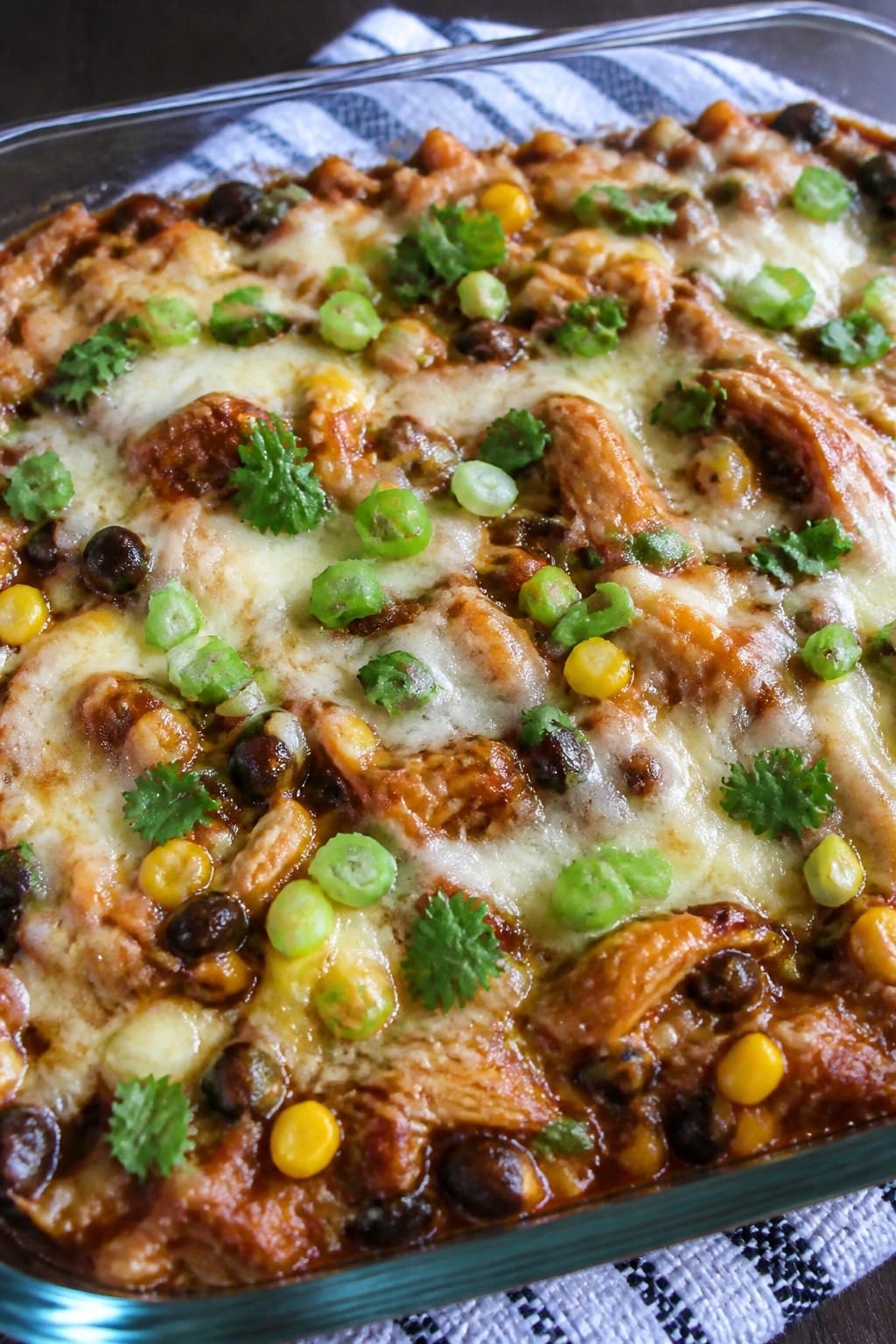 BBQ Chicken and Black Bean Corn Bake