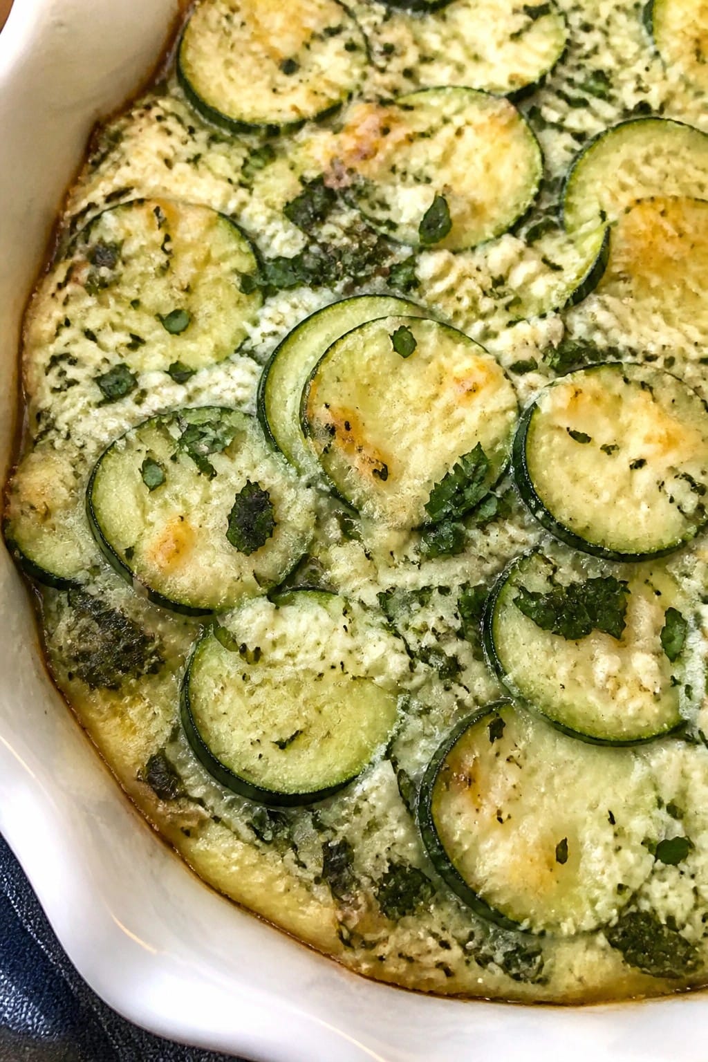 Fresh Herb Ricotta Zucchini Casserole