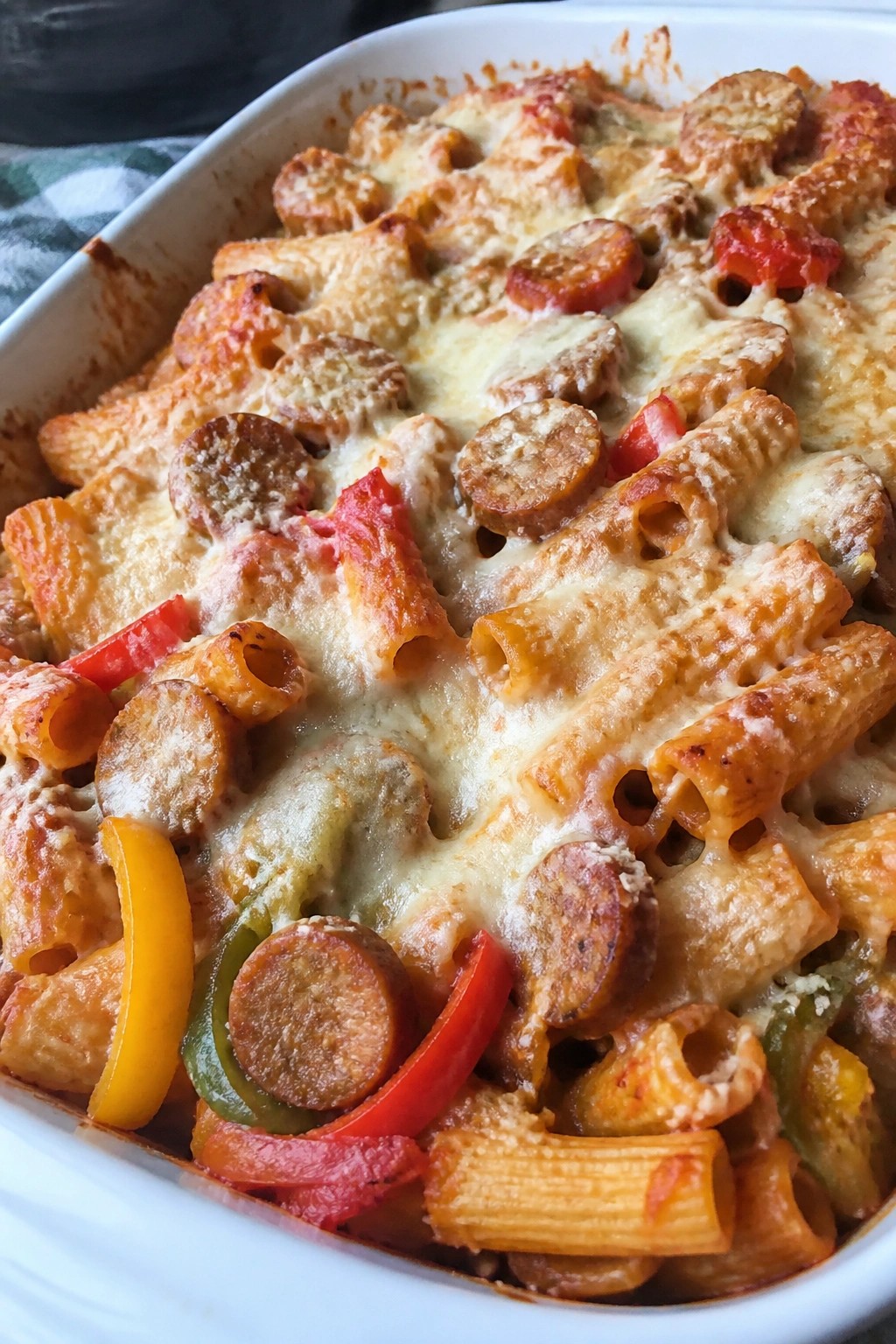 Italian Sausage Pepper and Rigatoni Casserole