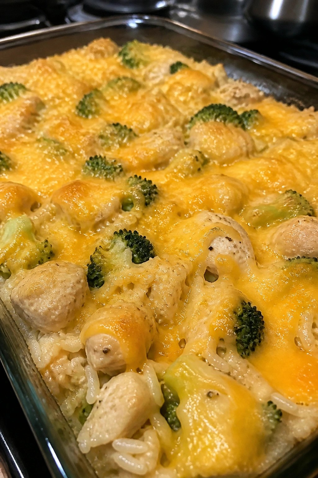 Creamy Chicken Broccoli Rice Bake