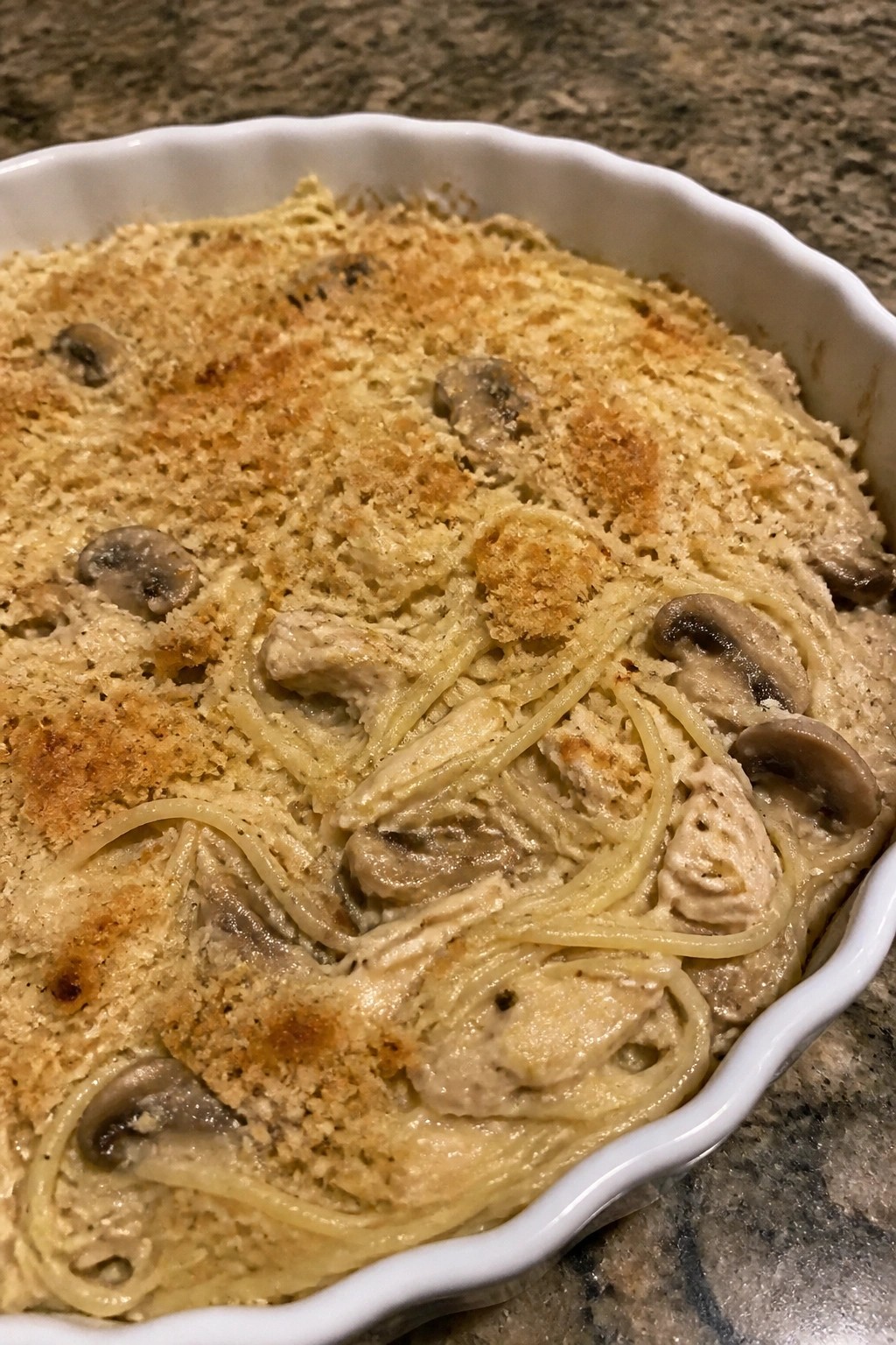 Creamy Chicken Tetrazzini Casserole