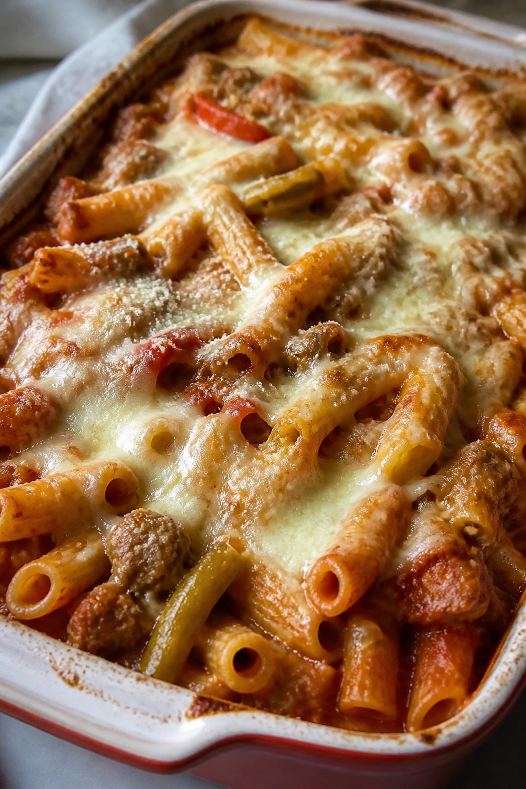 Italian Sausage and Pepper Baked Ziti