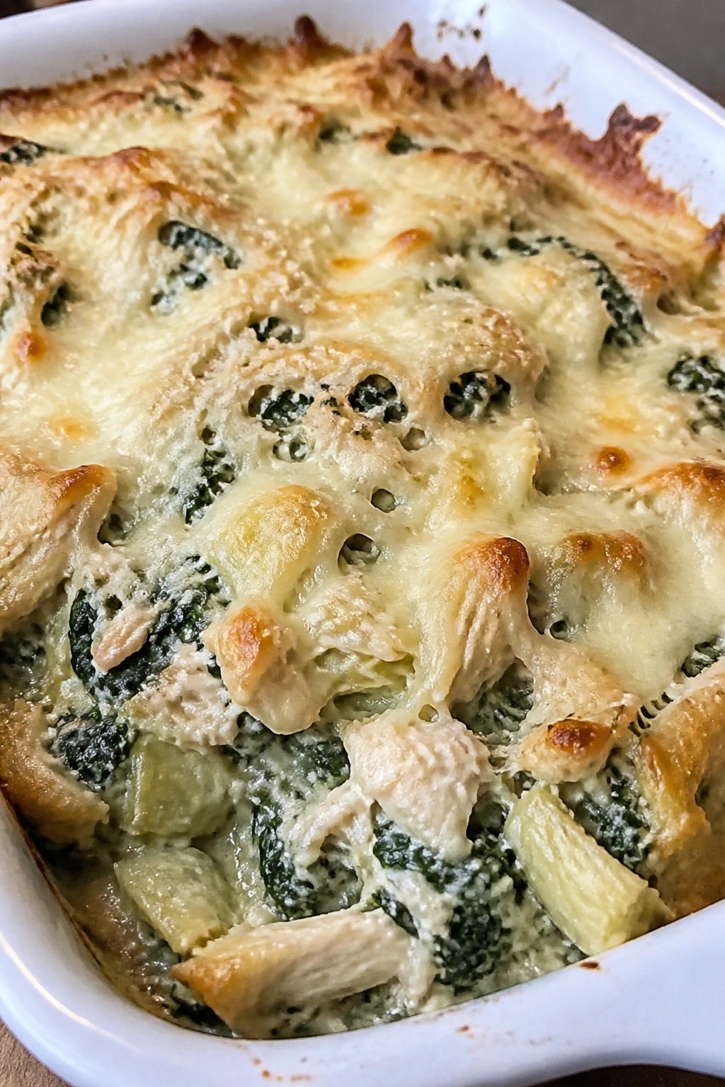 Spinach Artichoke Chicken Casserole