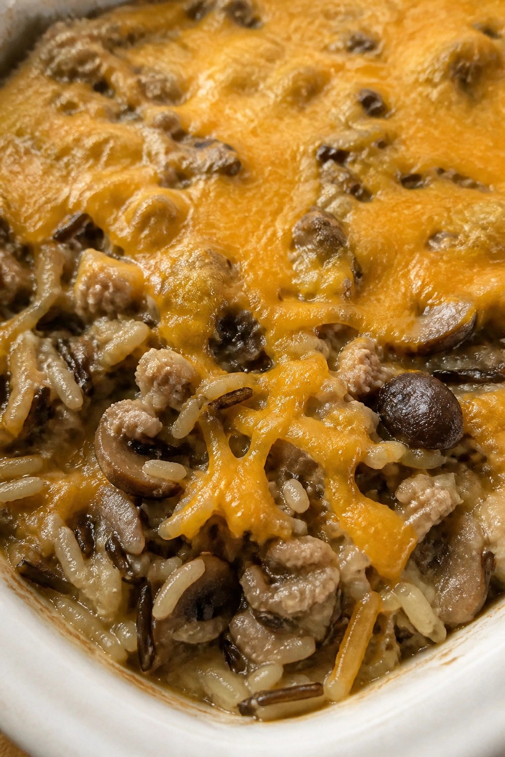 Turkey Wild Rice Casserole with Mushrooms
