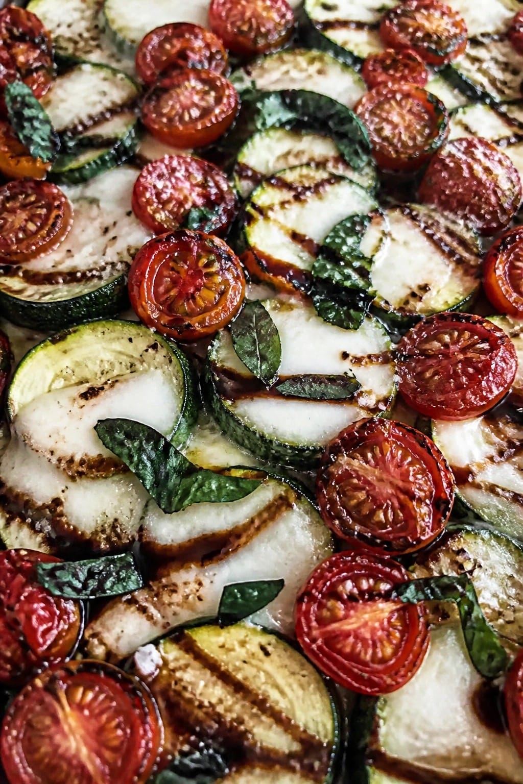 Italian Caprese Zucchini and Cherry Tomato Casserole
