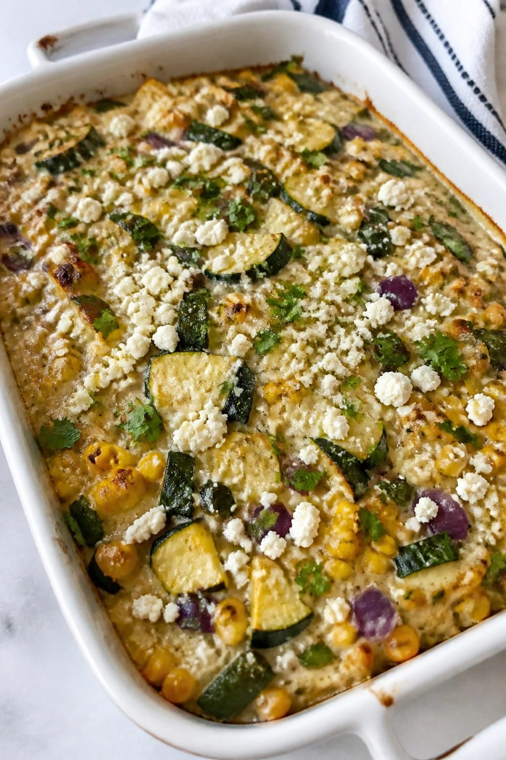 Mexican Street Corn and Poblano Vegetable Casserole