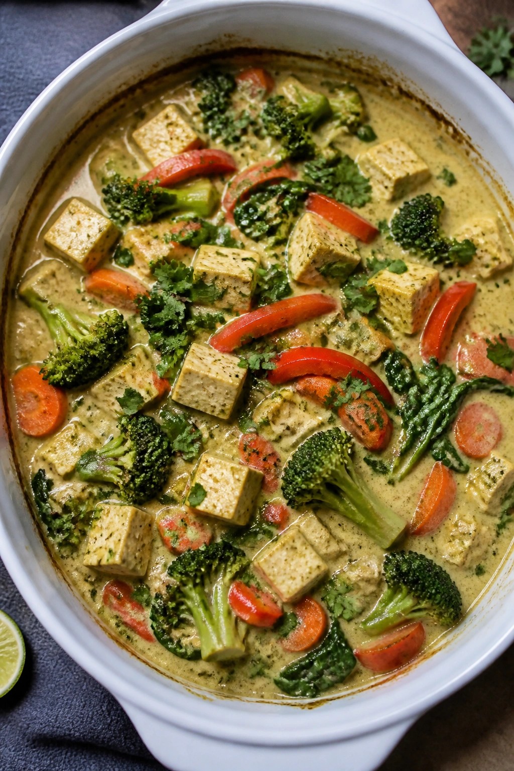 Thai Coconut Curry Vegetable and Tofu Casserole