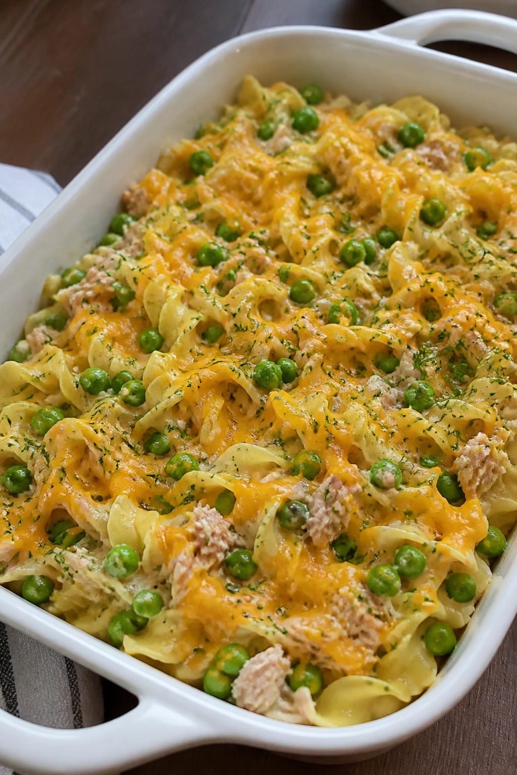Tuna Summer Pea and Dill Noodle Casserole