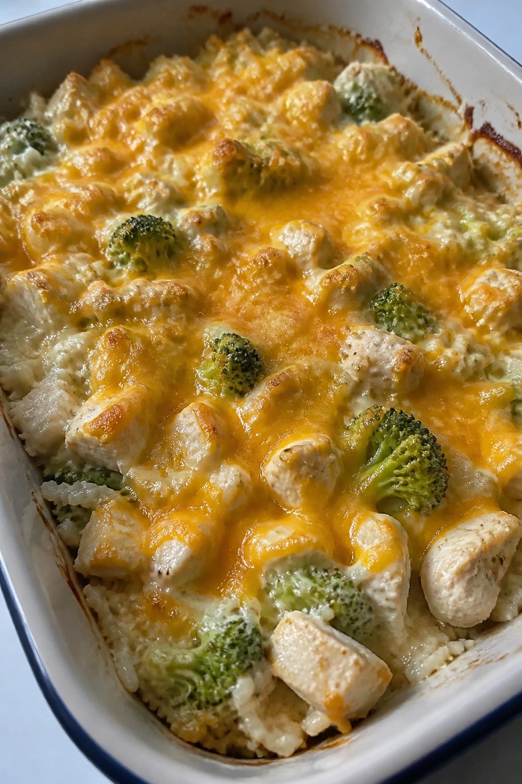 Cheesy Chicken Broccoli Rice Casserole