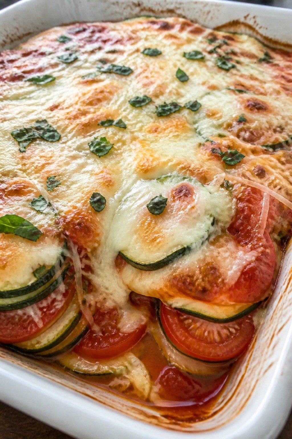 Zucchini Parmesan Tomato Casserole