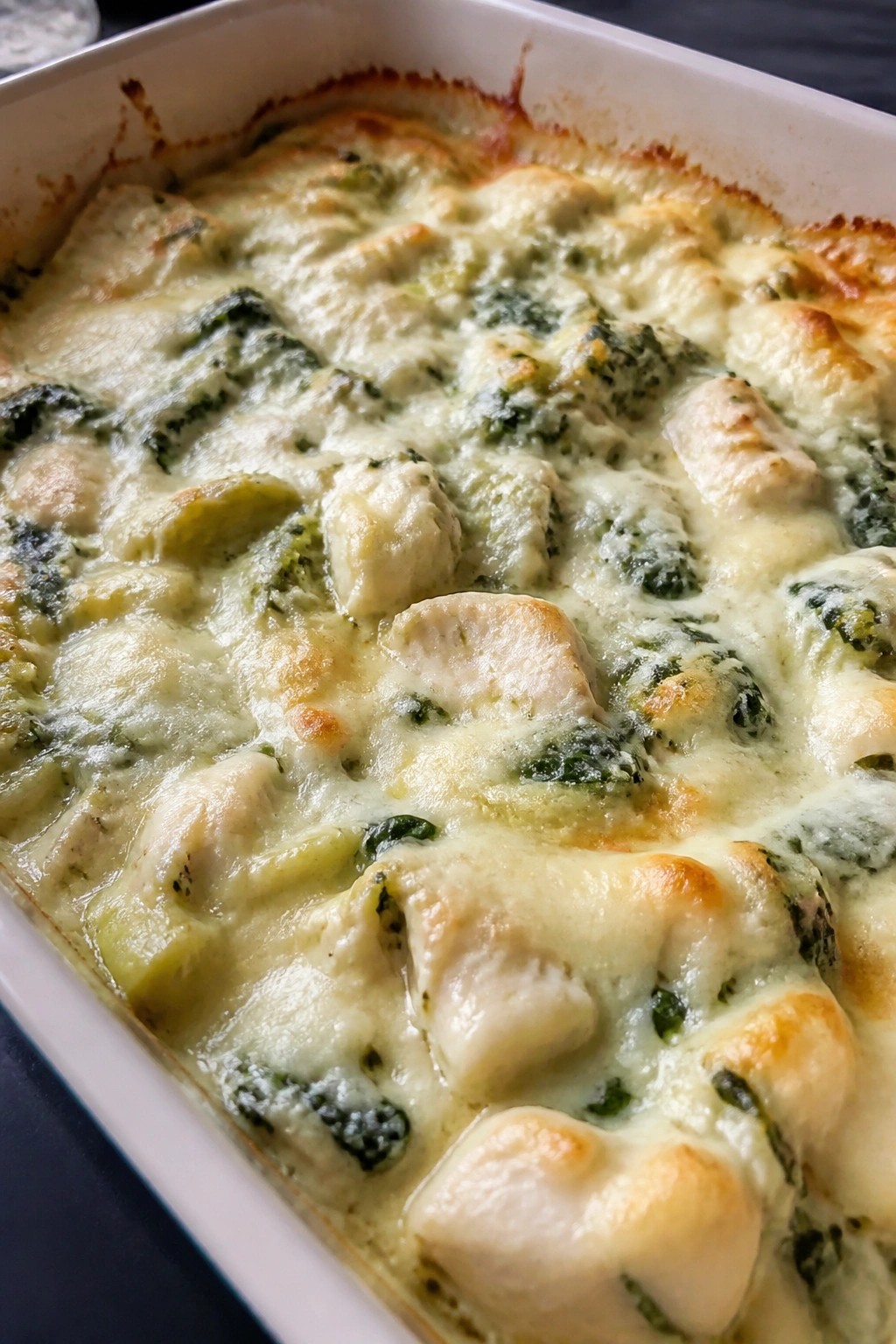 Creamy Spinach Artichoke Chicken Casserole