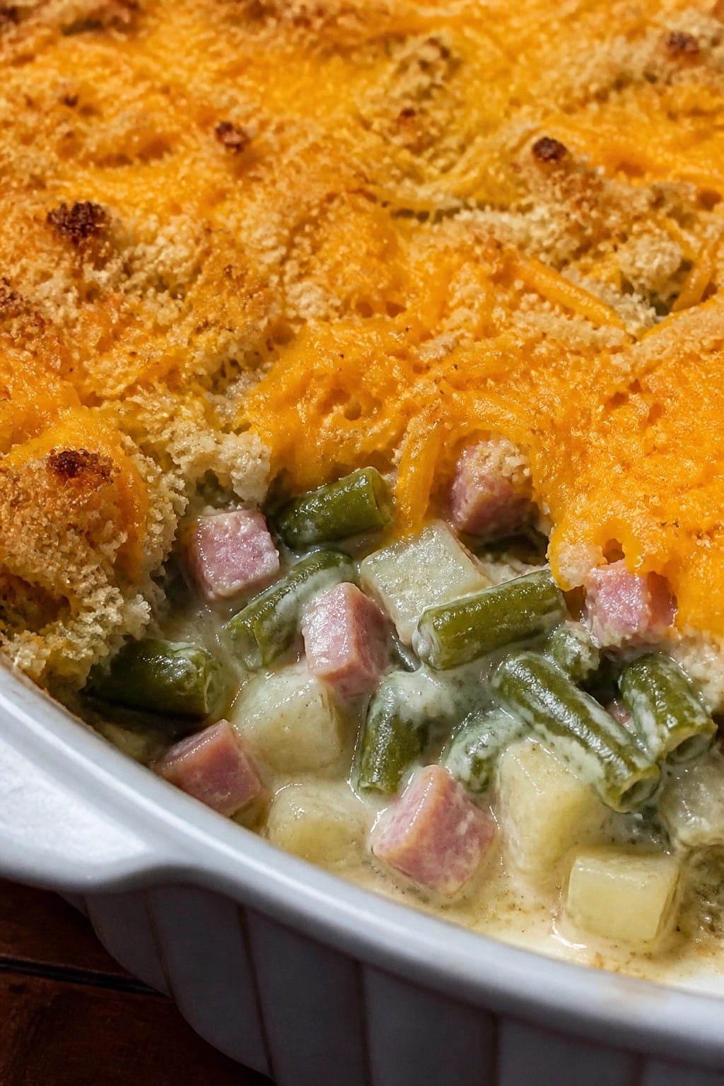 Ham Potato and Green Bean Casserole