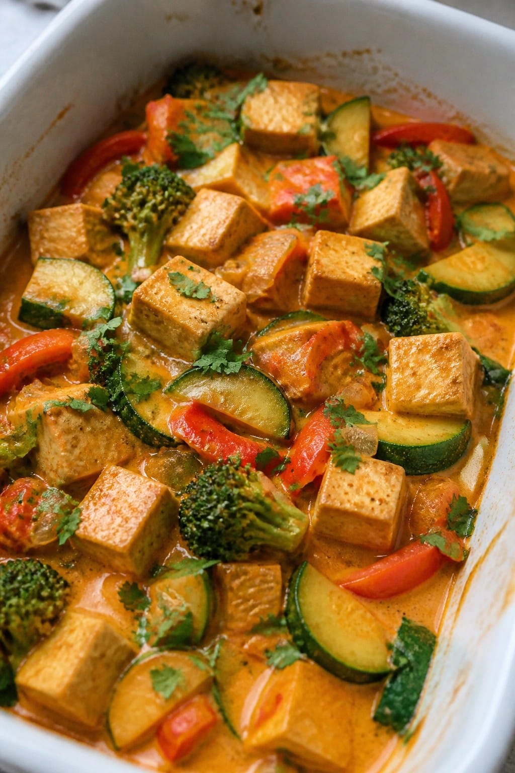 Thai Coconut Vegetable and Tofu Casserole