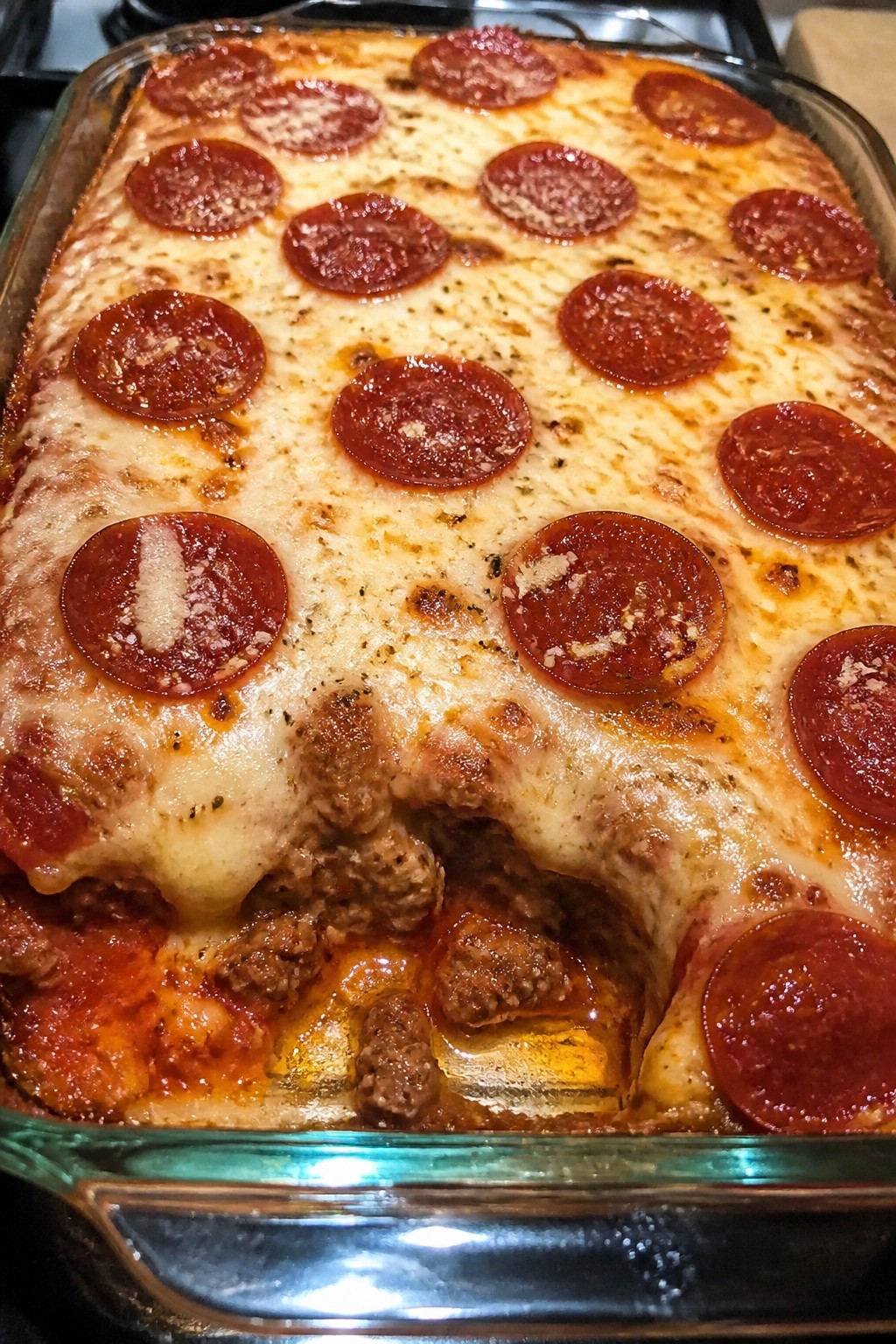 Pepperoni Pizza Casserole