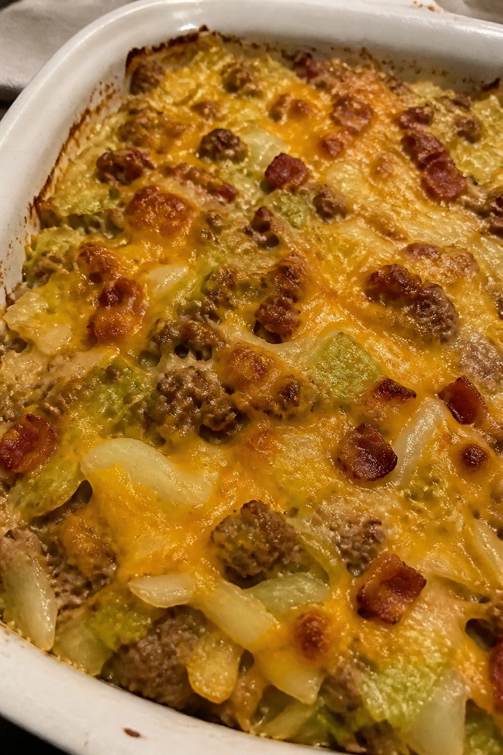 Pork Cabbage and Bacon Casserole