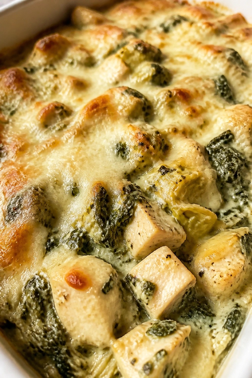 Spinach Artichoke Chicken Casserole