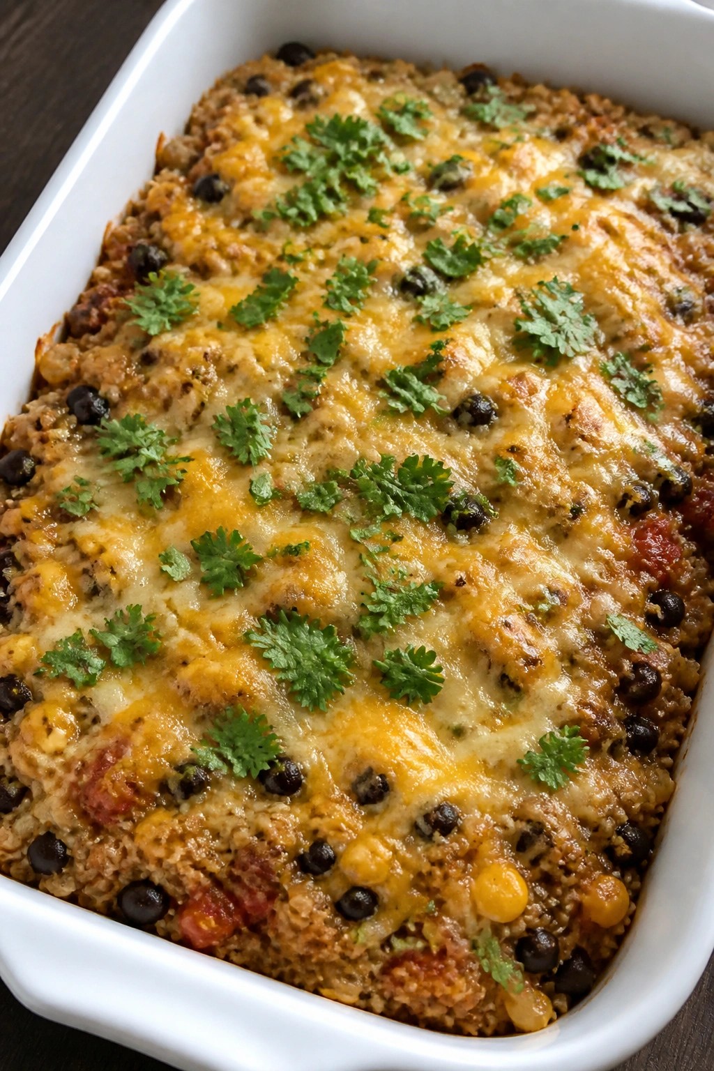 Mexican Quinoa Black Bean Casserole