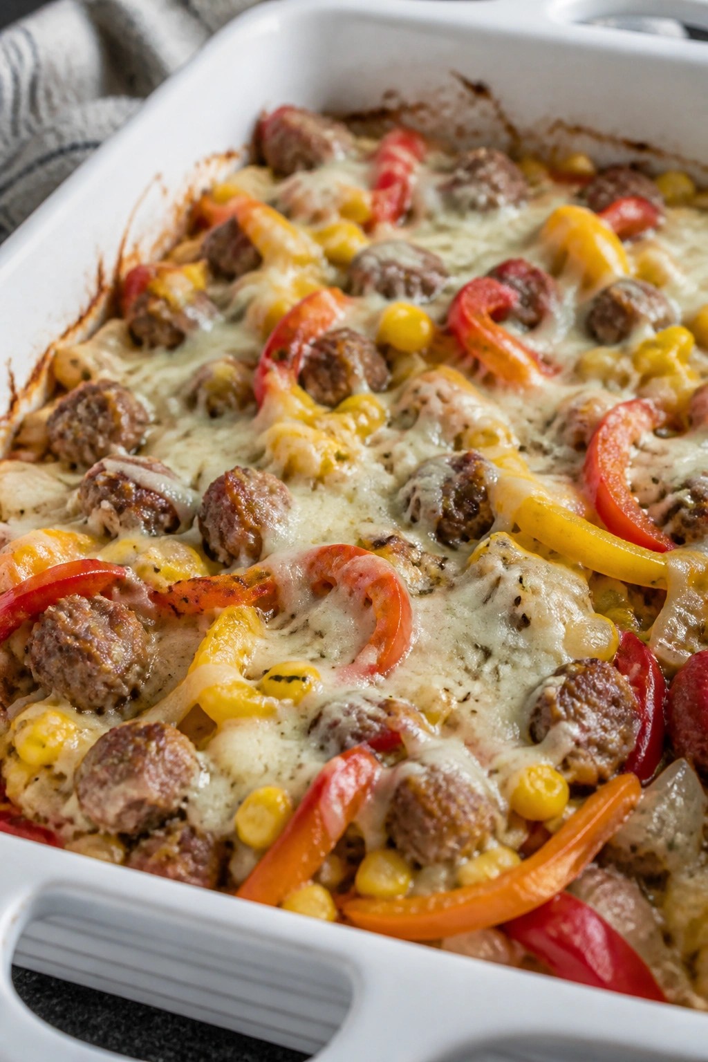 Italian Sausage Corn and Pepper Casserole