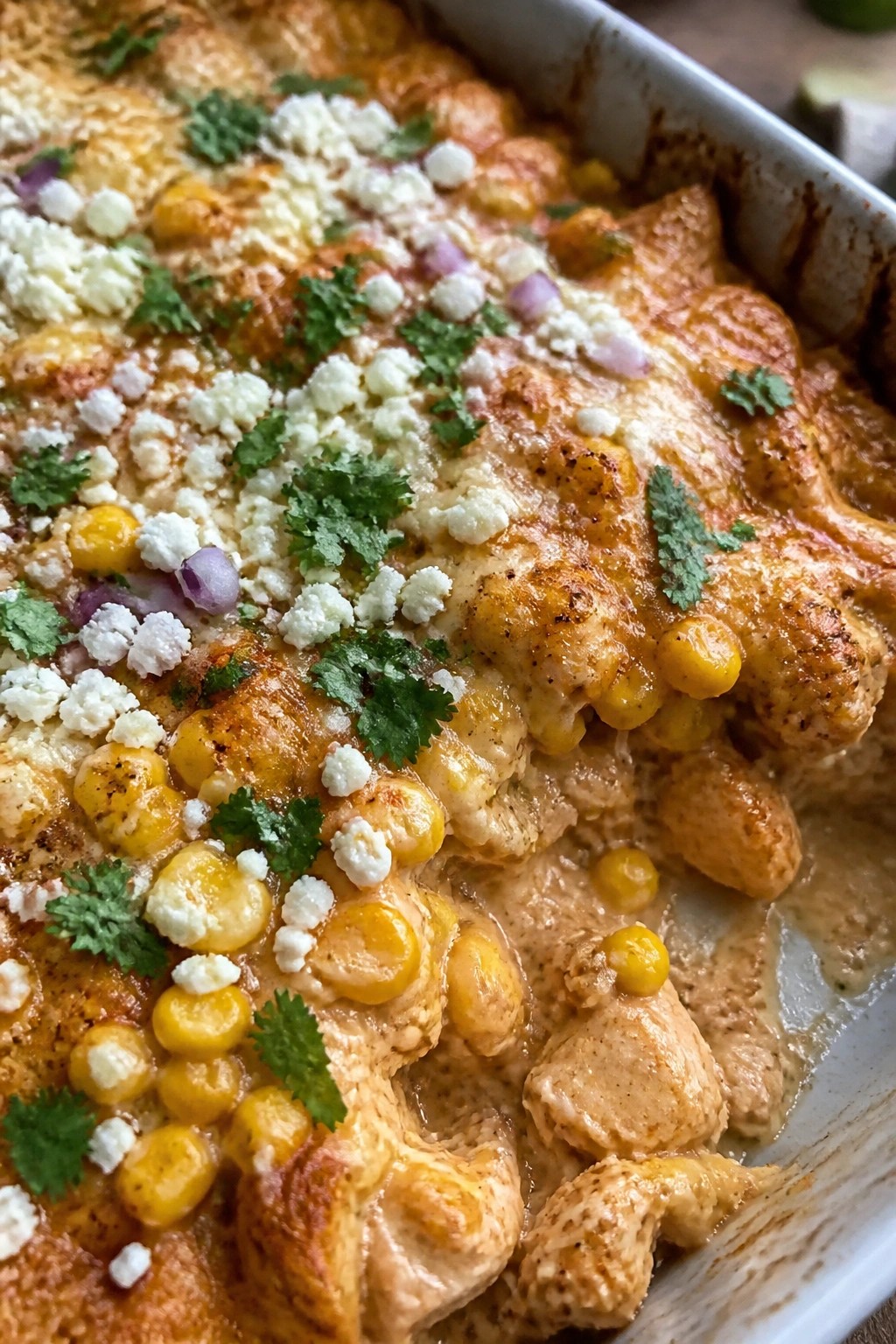 Mexican Street Corn Chicken Casserole
