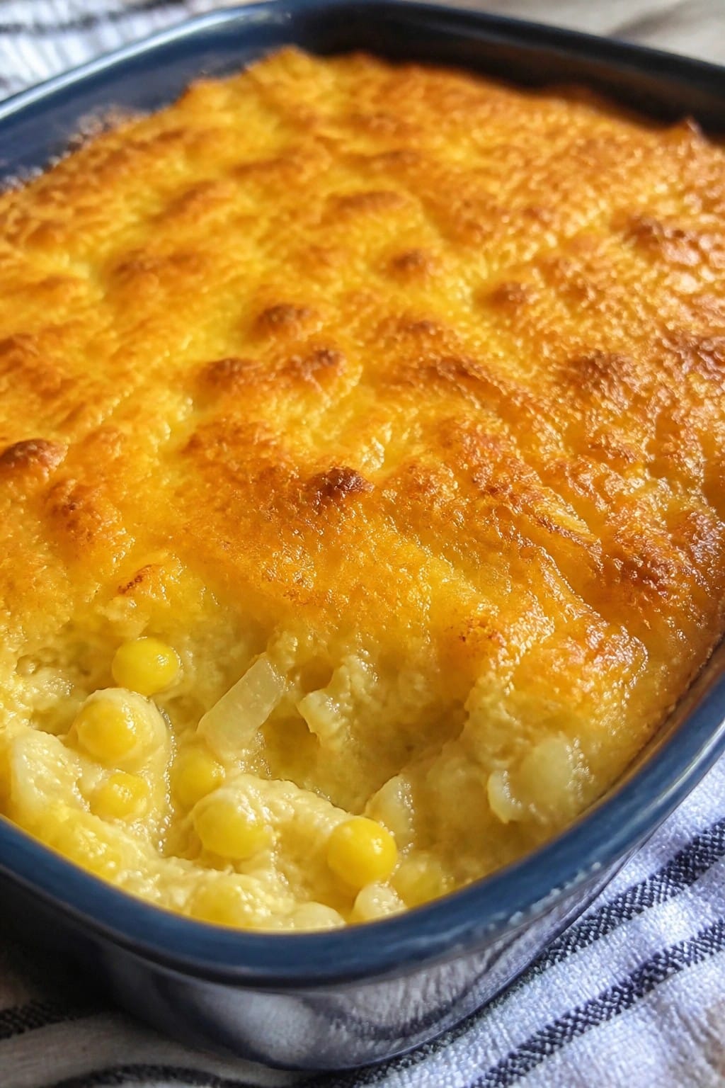 Cheddar-Crusted Fresh Corn Casserole