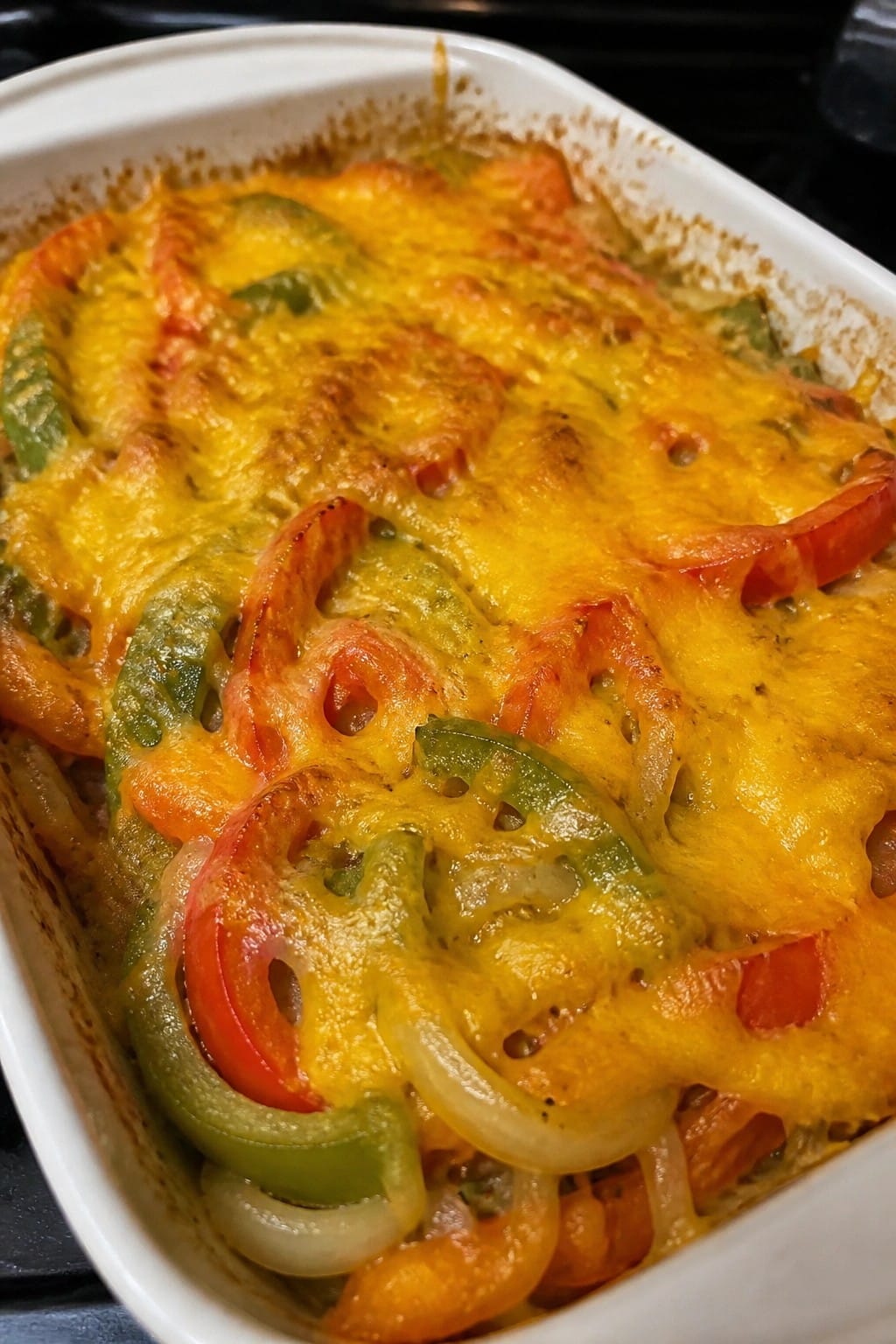 Garlic Herb Bell Pepper Onion Cheese Casserole