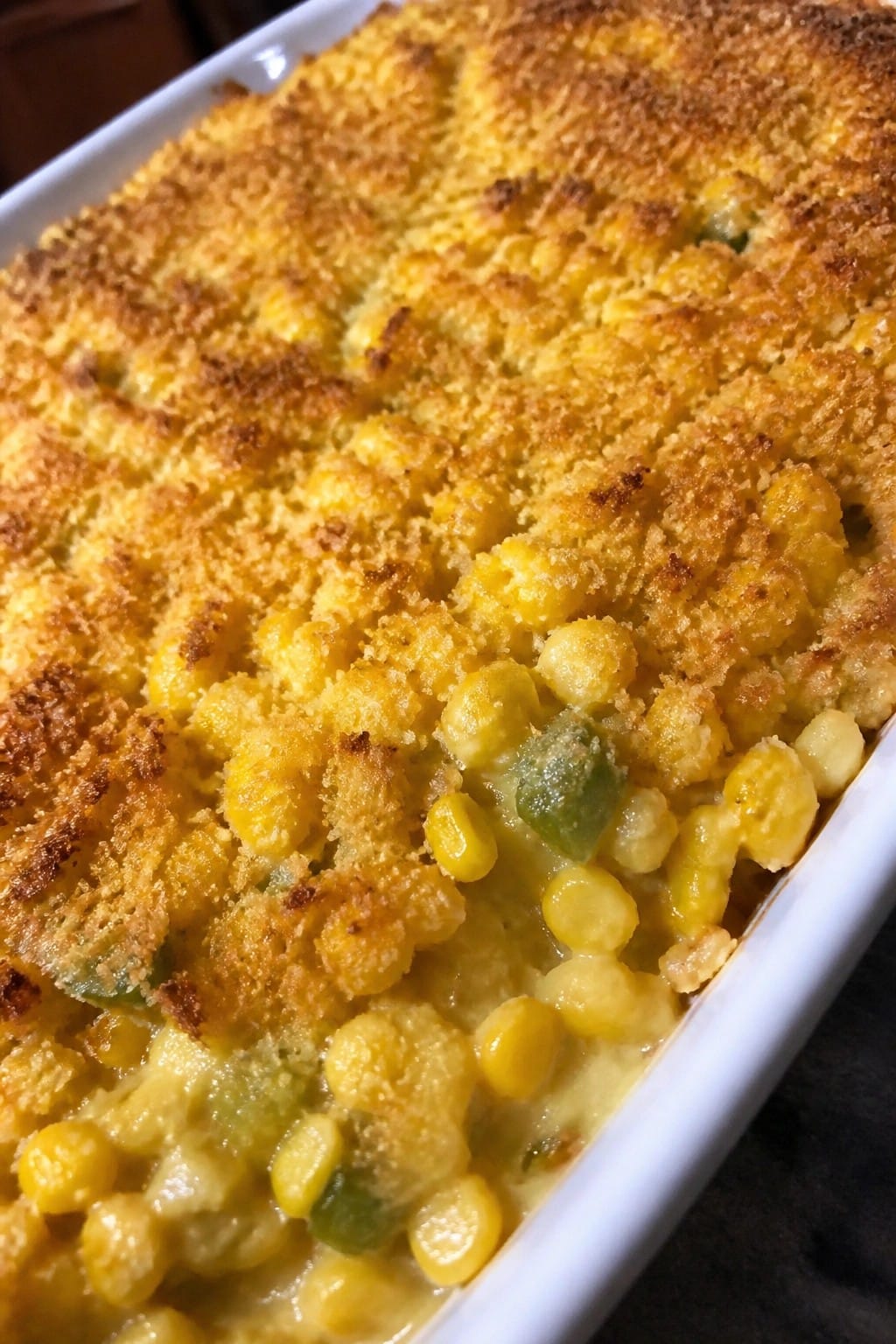 Jalapeño Sweet Corn Cheddar Bake Casserole