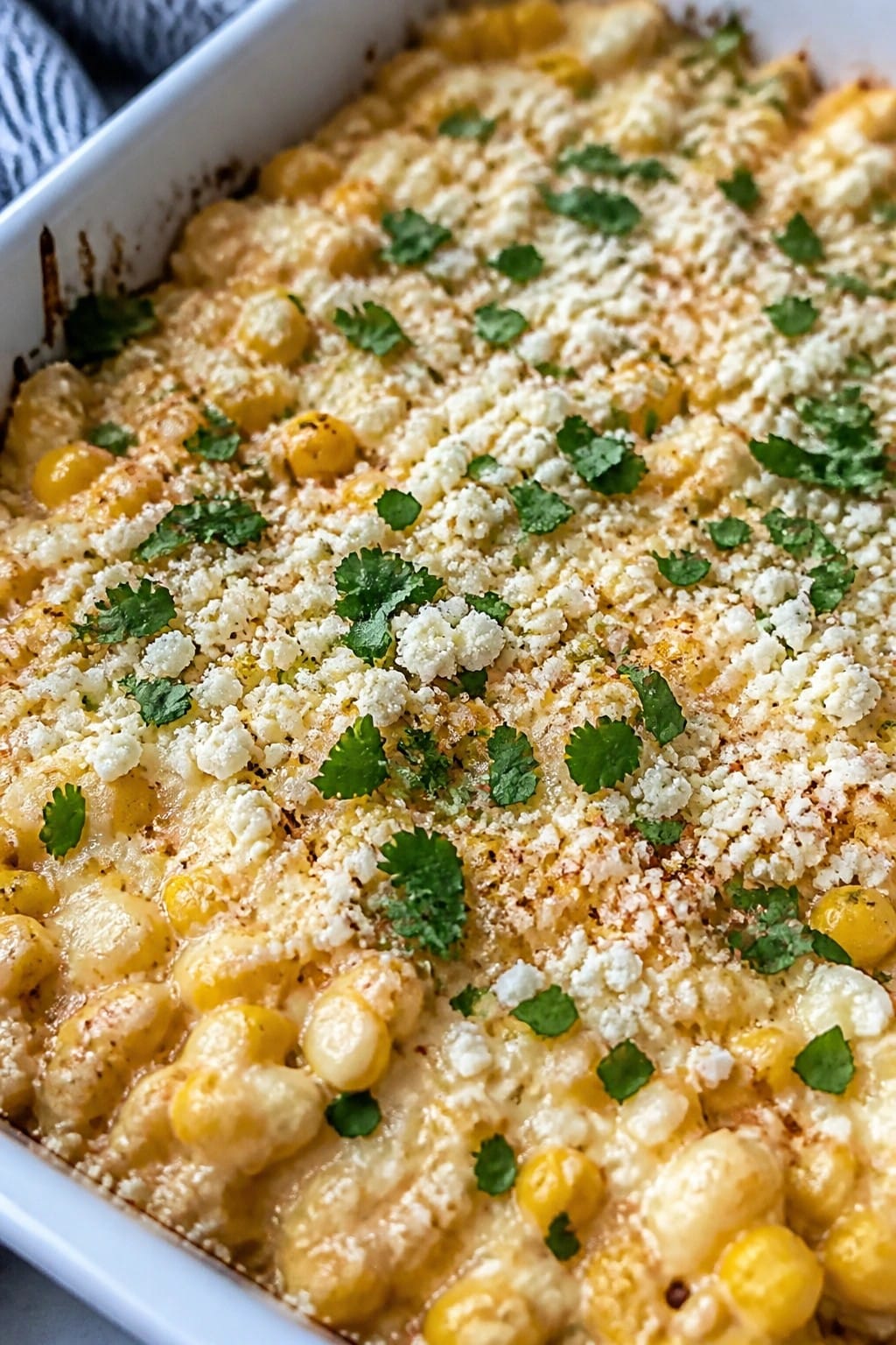 Mexican Street Corn Elote Cheese Casserole
