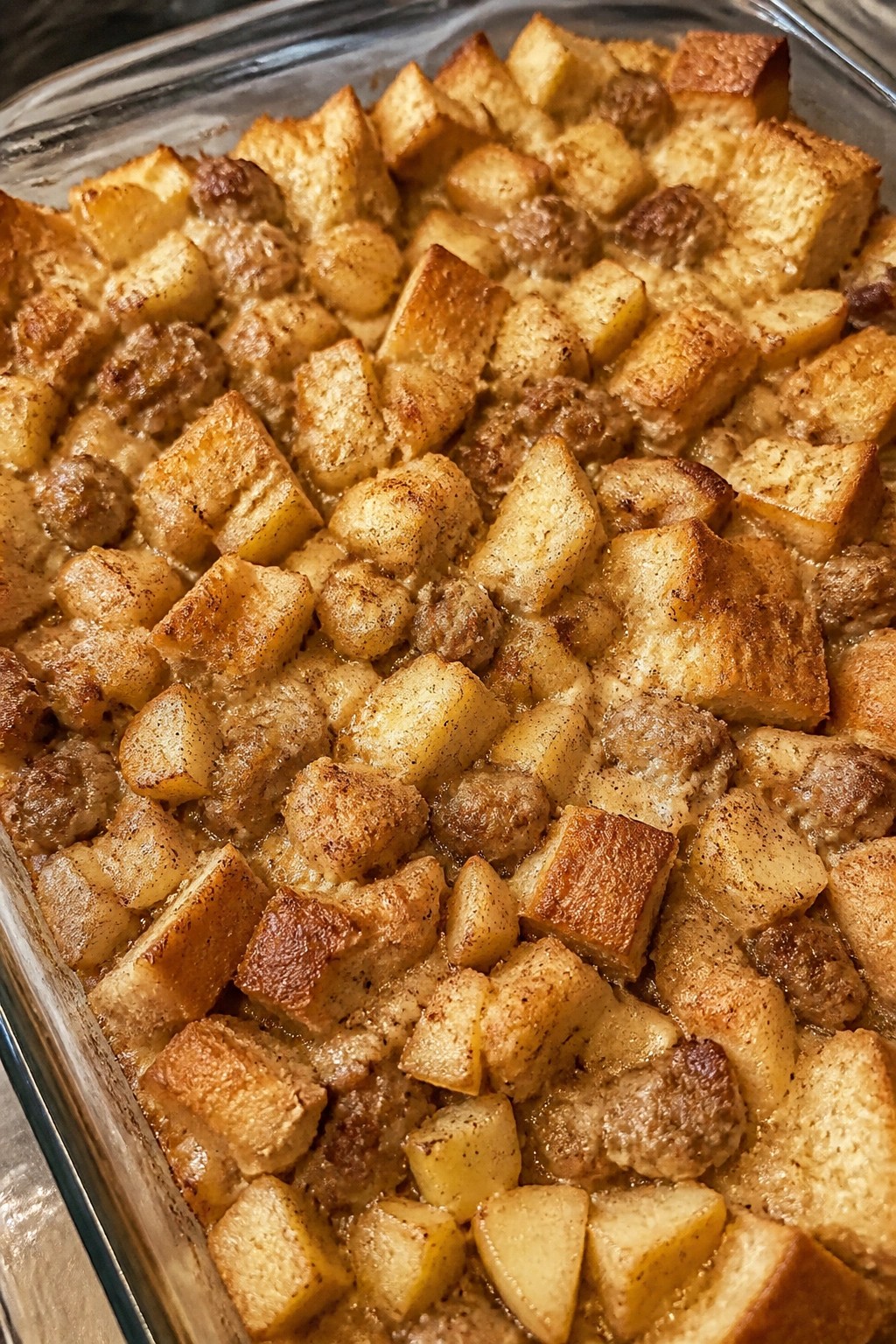 Apple Cinnamon French Toast Sausage Breakfast Casserole
