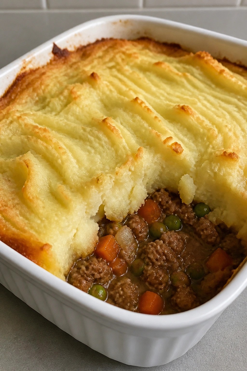 Classic Shepherd’s Pie with Ground Beef and Vegetables
