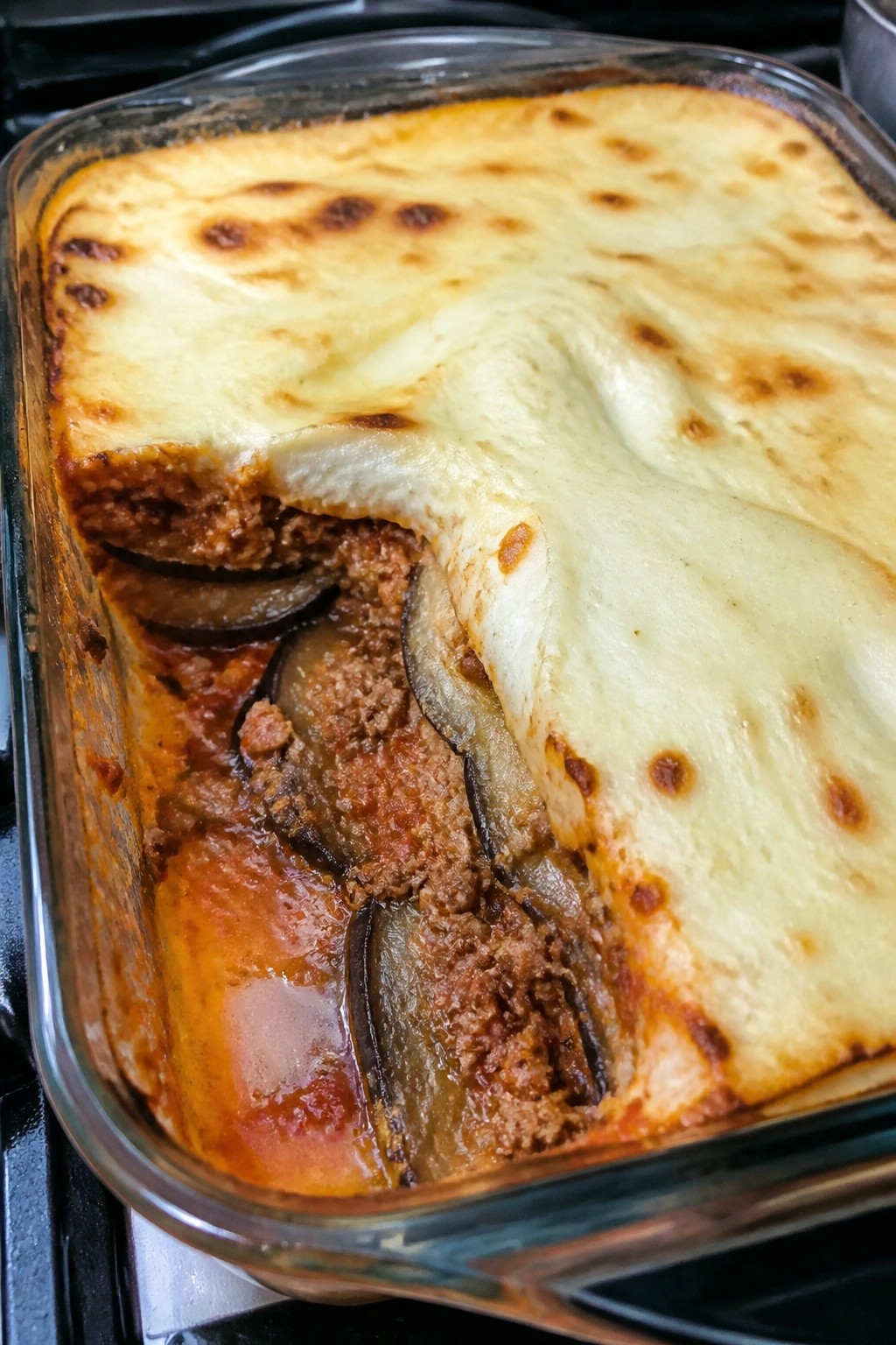 Greek-Style Eggplant and Beef Moussaka Casserole