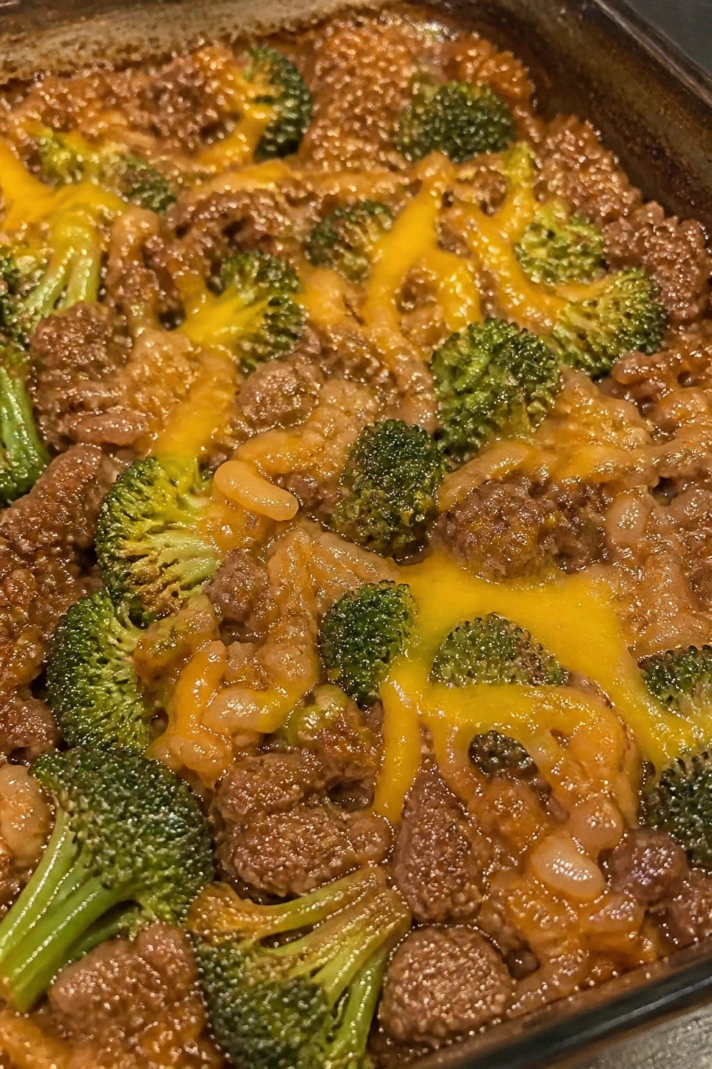 Teriyaki Beef, Broccoli, and Brown Rice Casserole